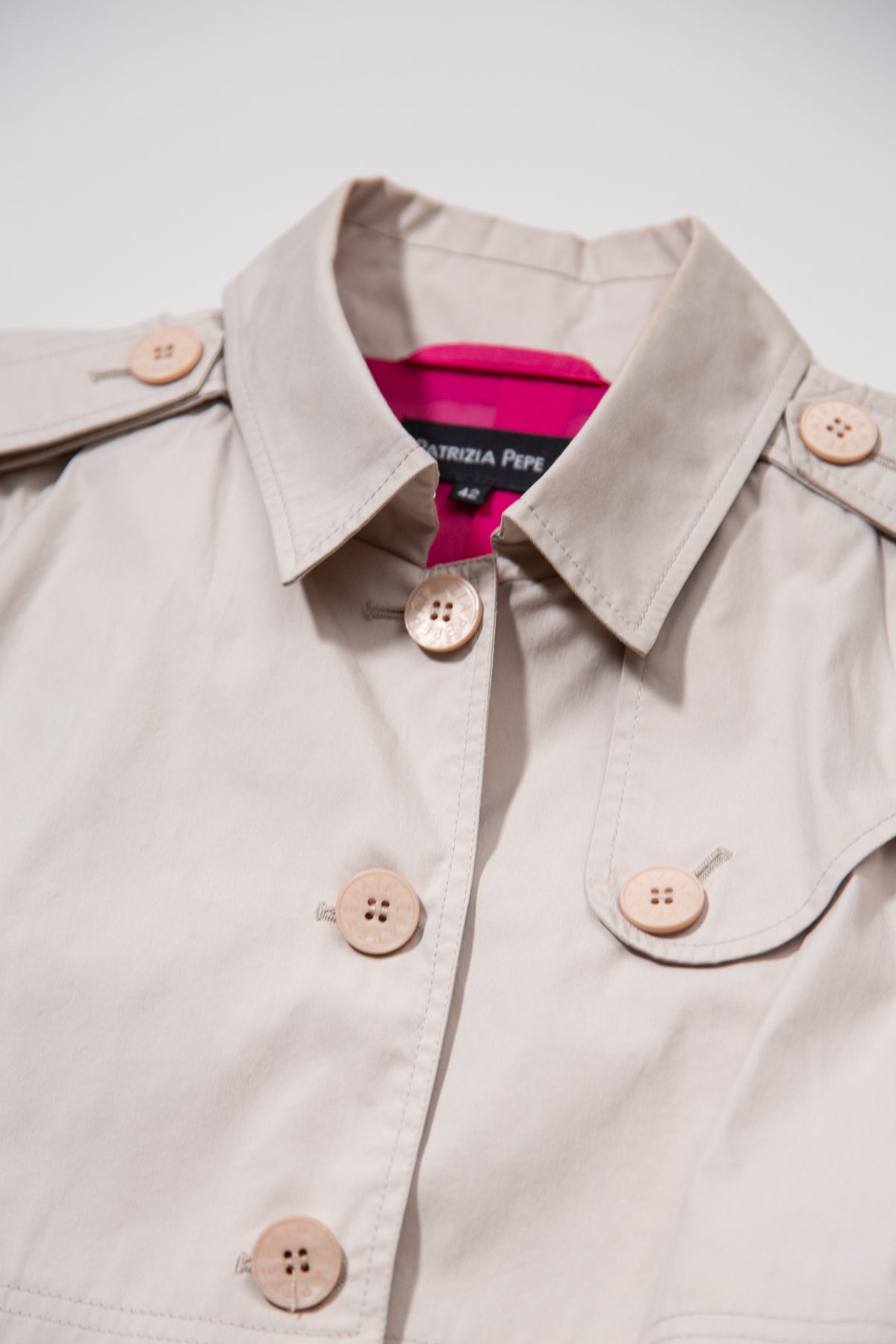 BEIGE ZIP DETAIL LAYERED JACKET