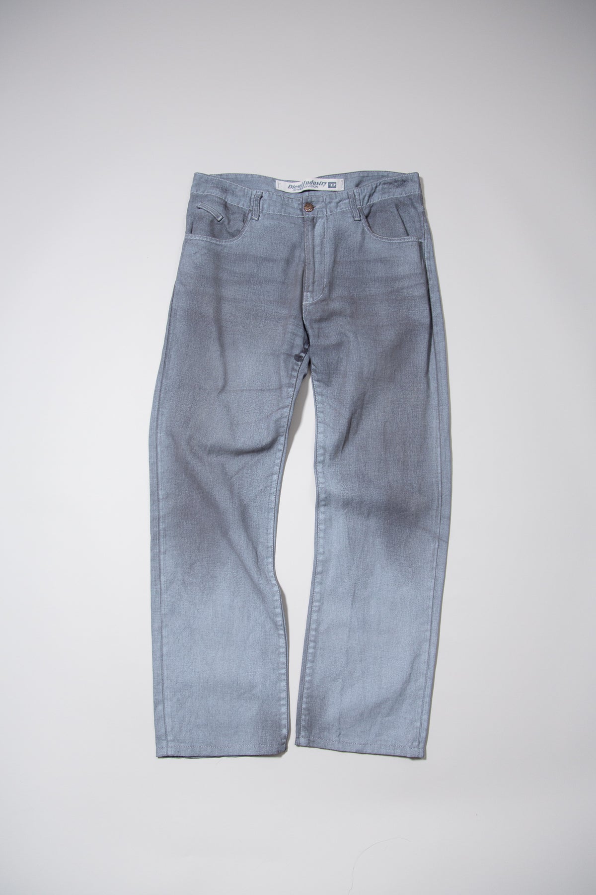 DIESEL GREY WASHED OVERSIZED JEANS