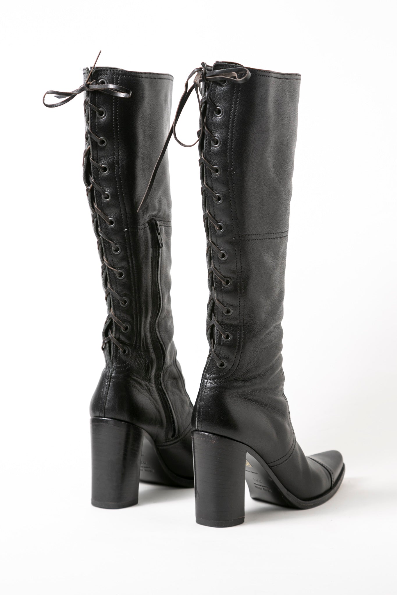 Miu Miu Lace-up Knee Boots