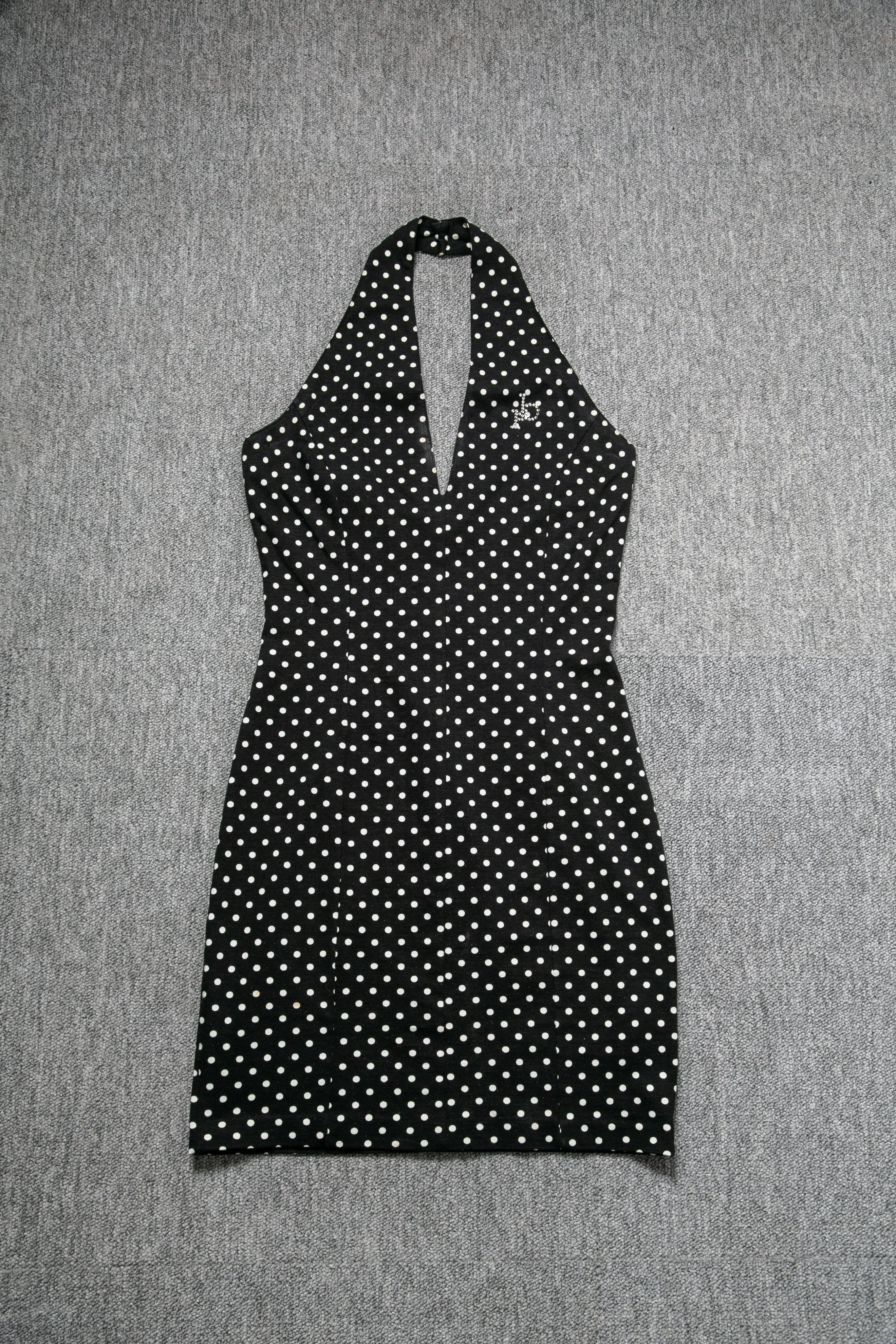 POLKA DOTS HALTER DRESS