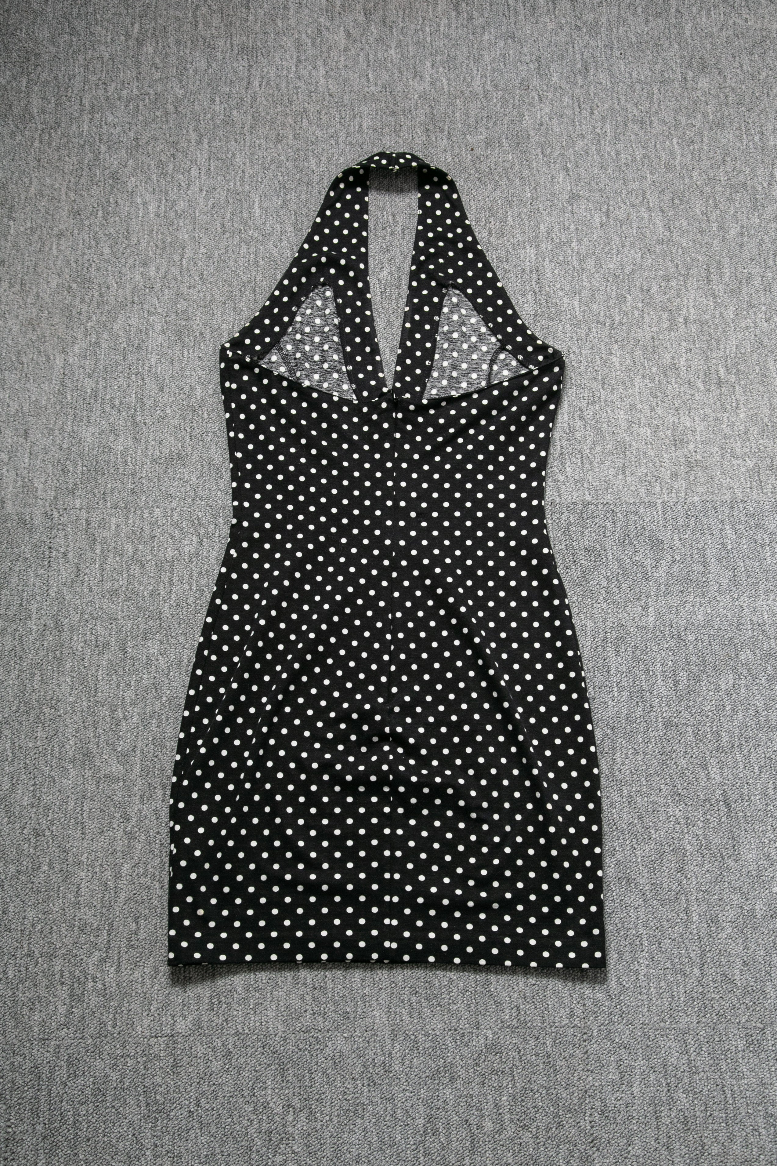 POLKA DOTS HALTER DRESS