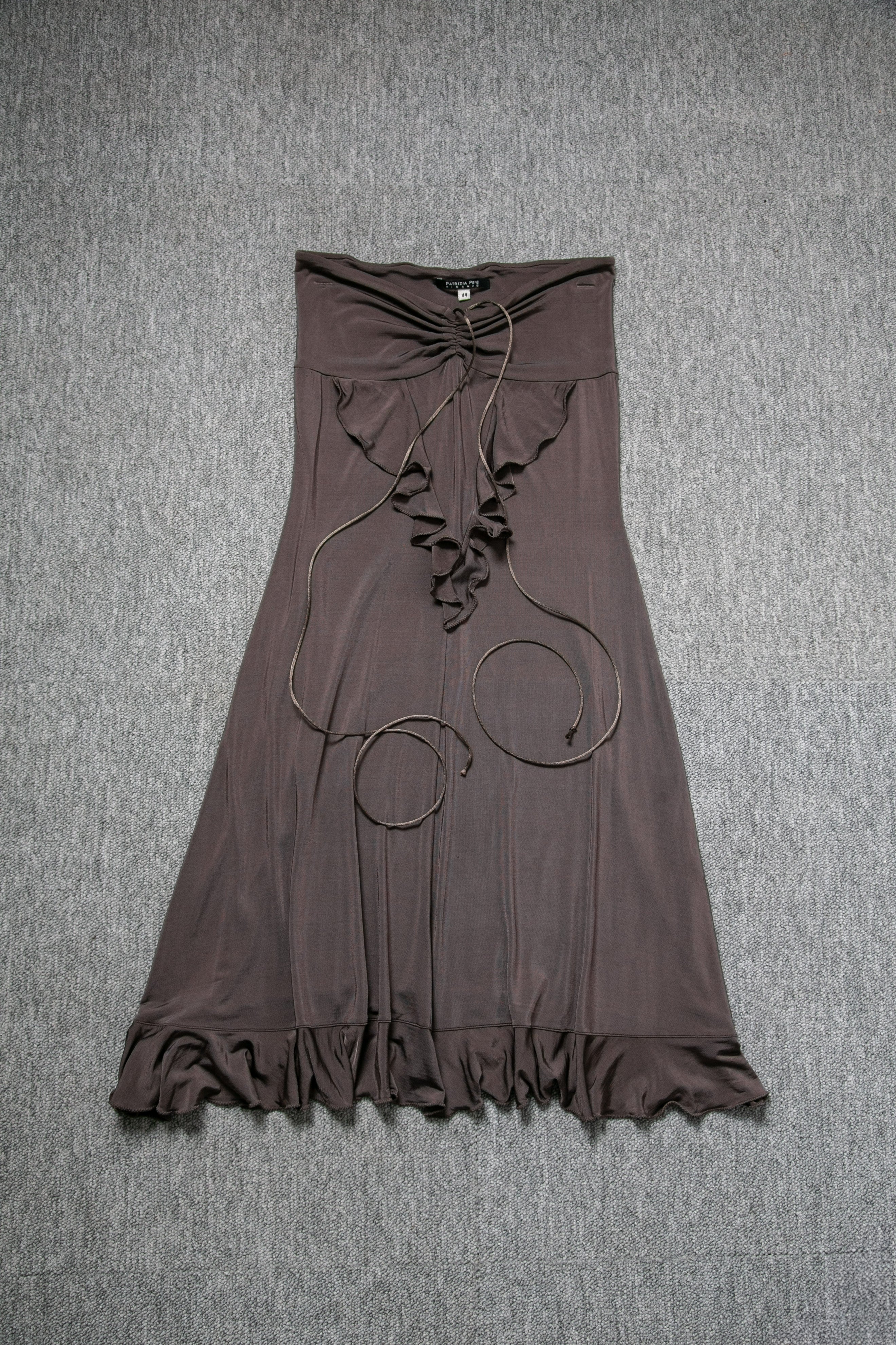 RUFFLES VISCOSE STAPELESS DRESS