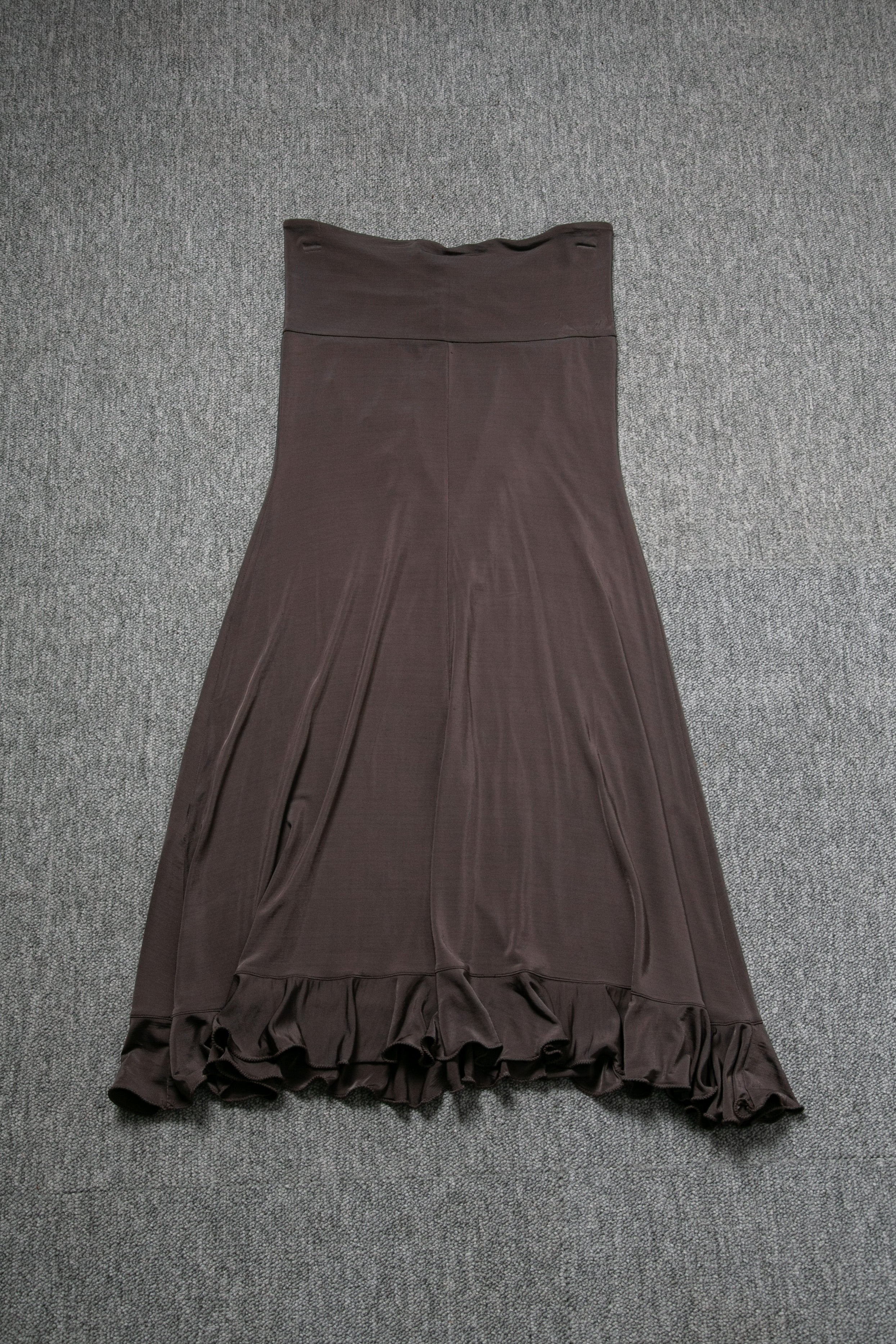 RUFFLES VISCOSE STAPELESS DRESS