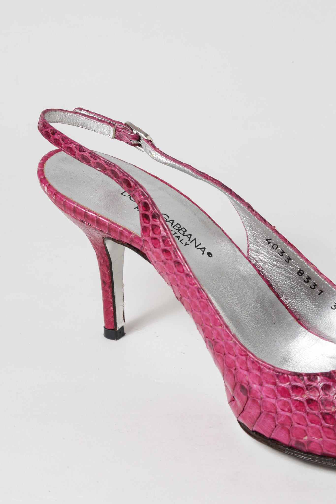 D&G Hot Pink Snake Heels