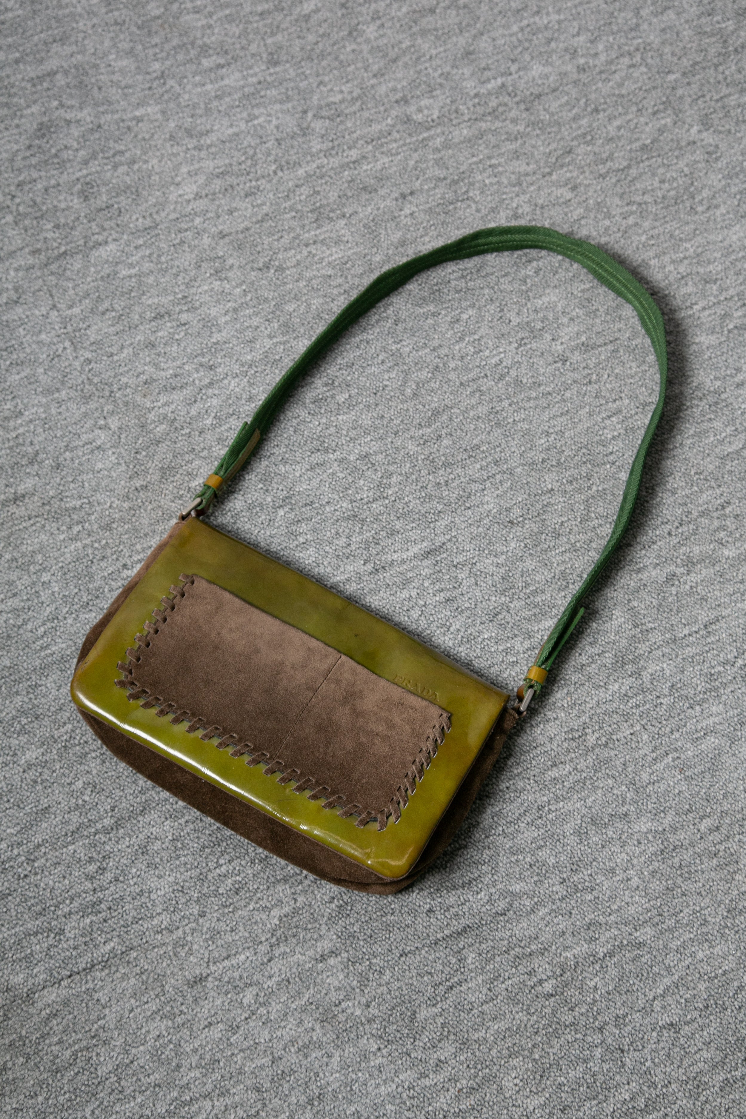 FW1999 SUEDE SHOULDER BAG