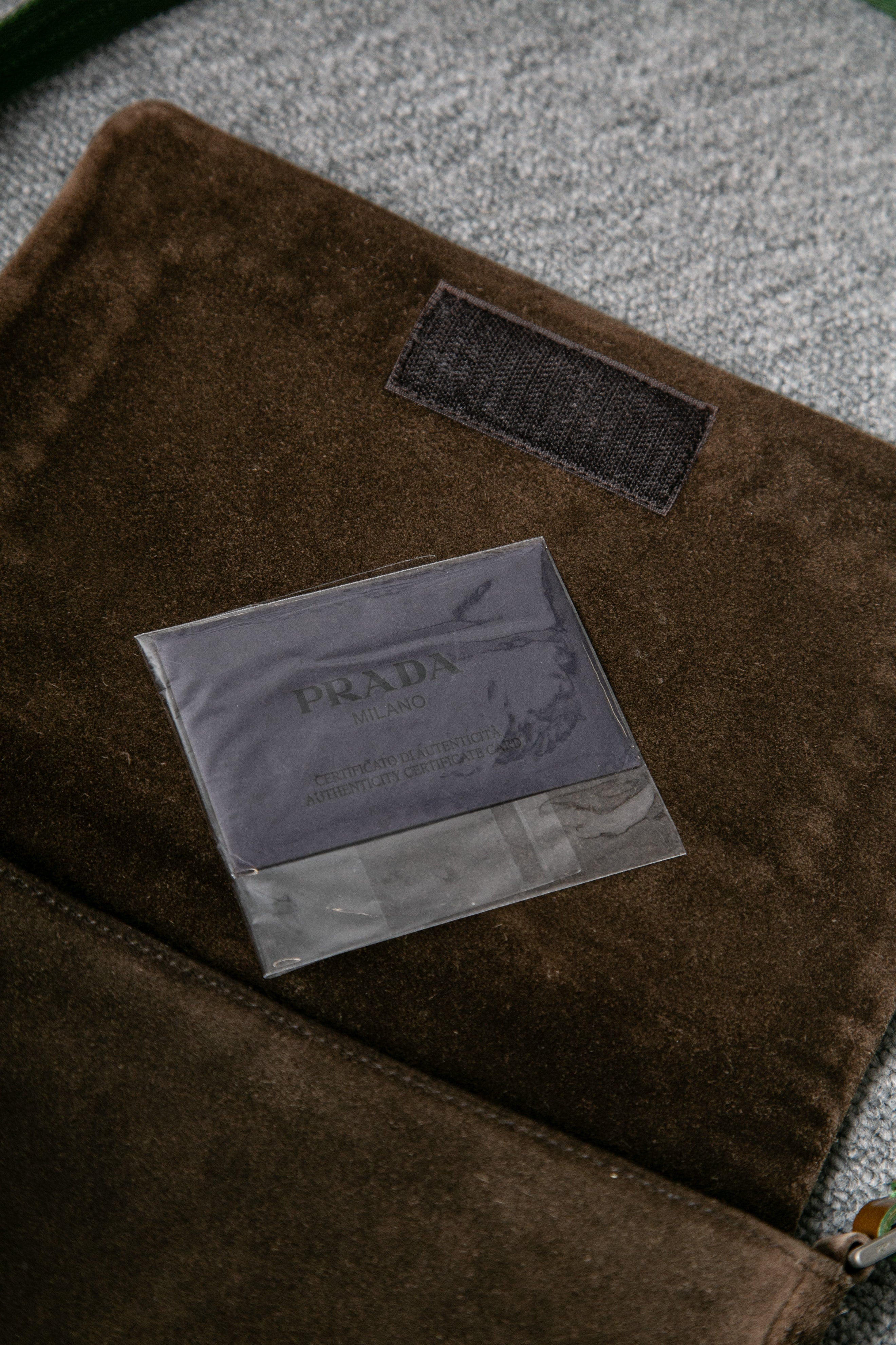 FW1999 SUEDE SHOULDER BAG
