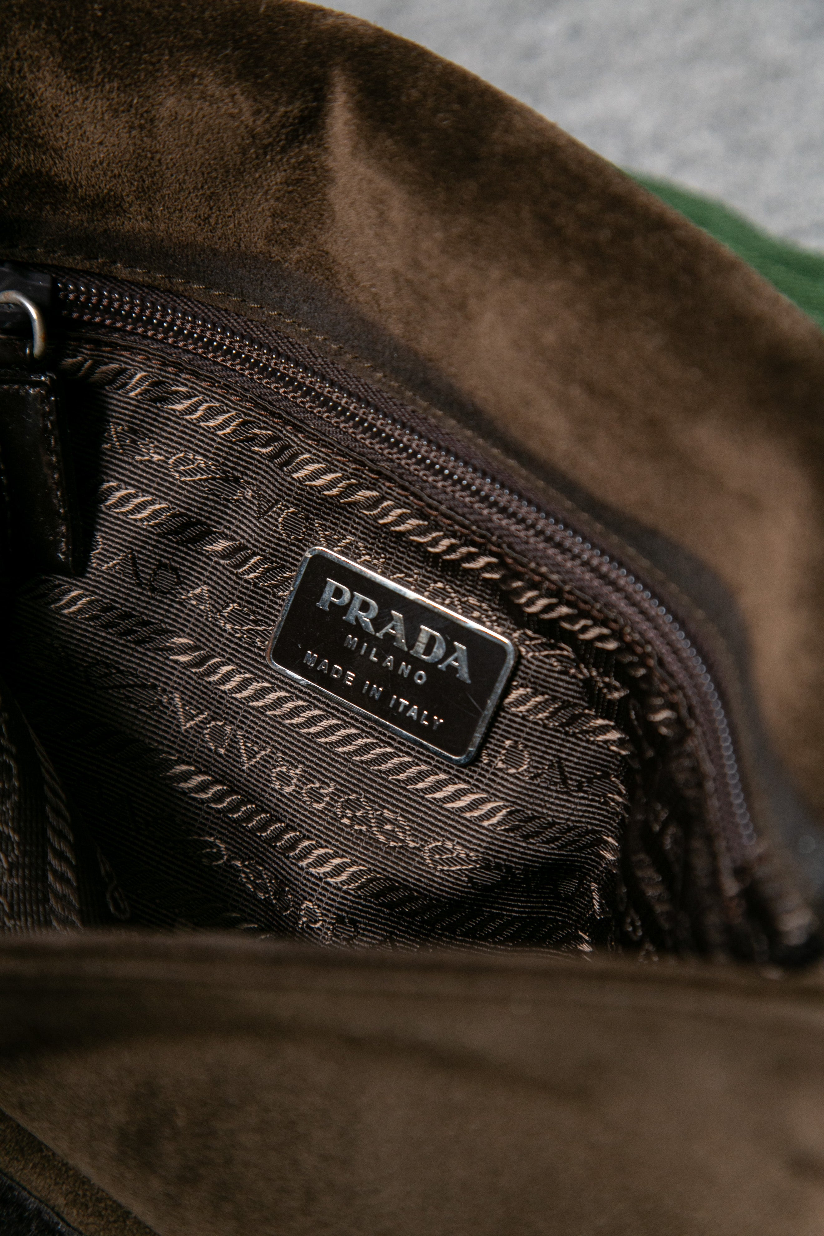 FW1999 SUEDE SHOULDER BAG