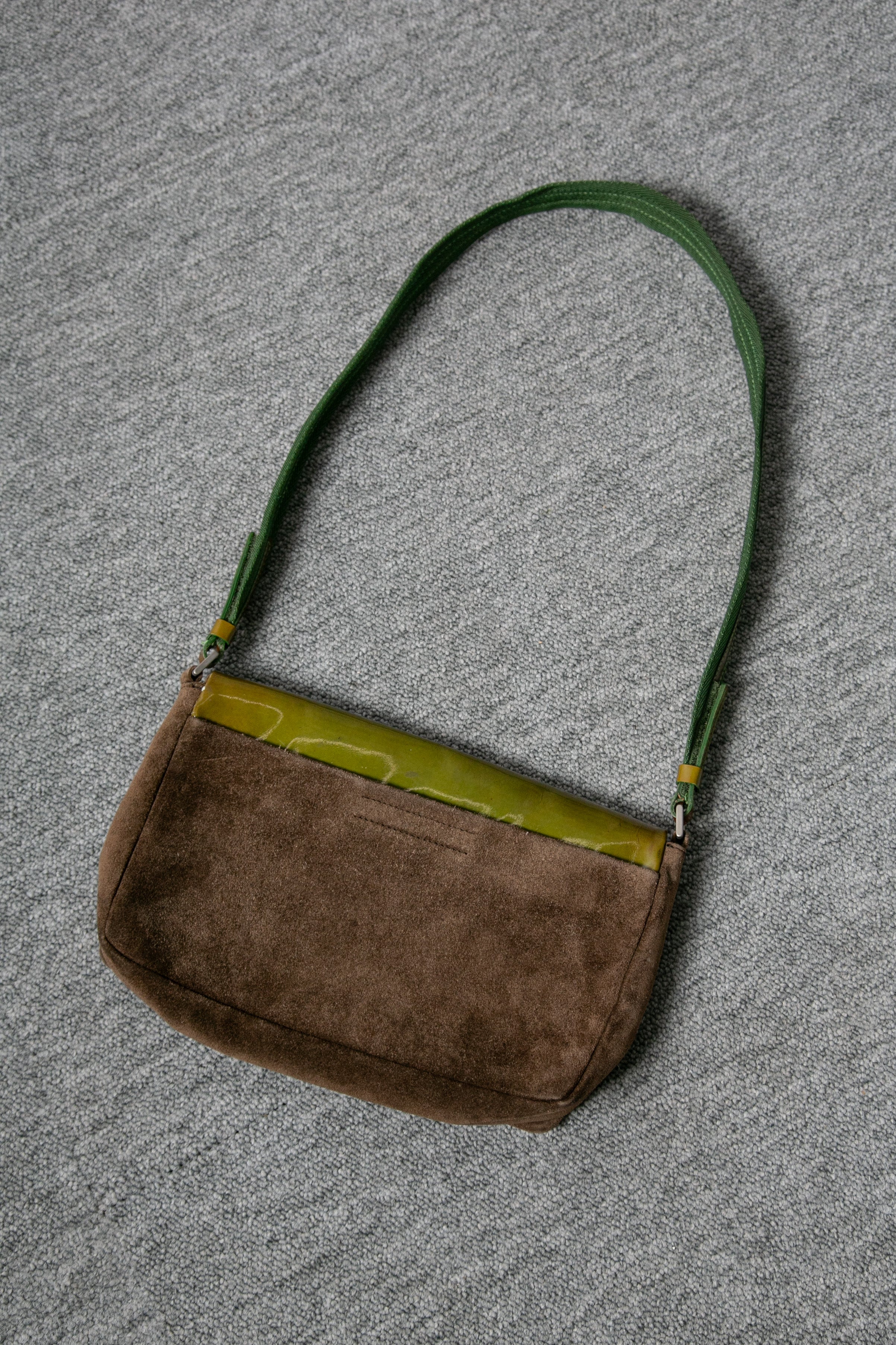 FW1999 SUEDE SHOULDER BAG