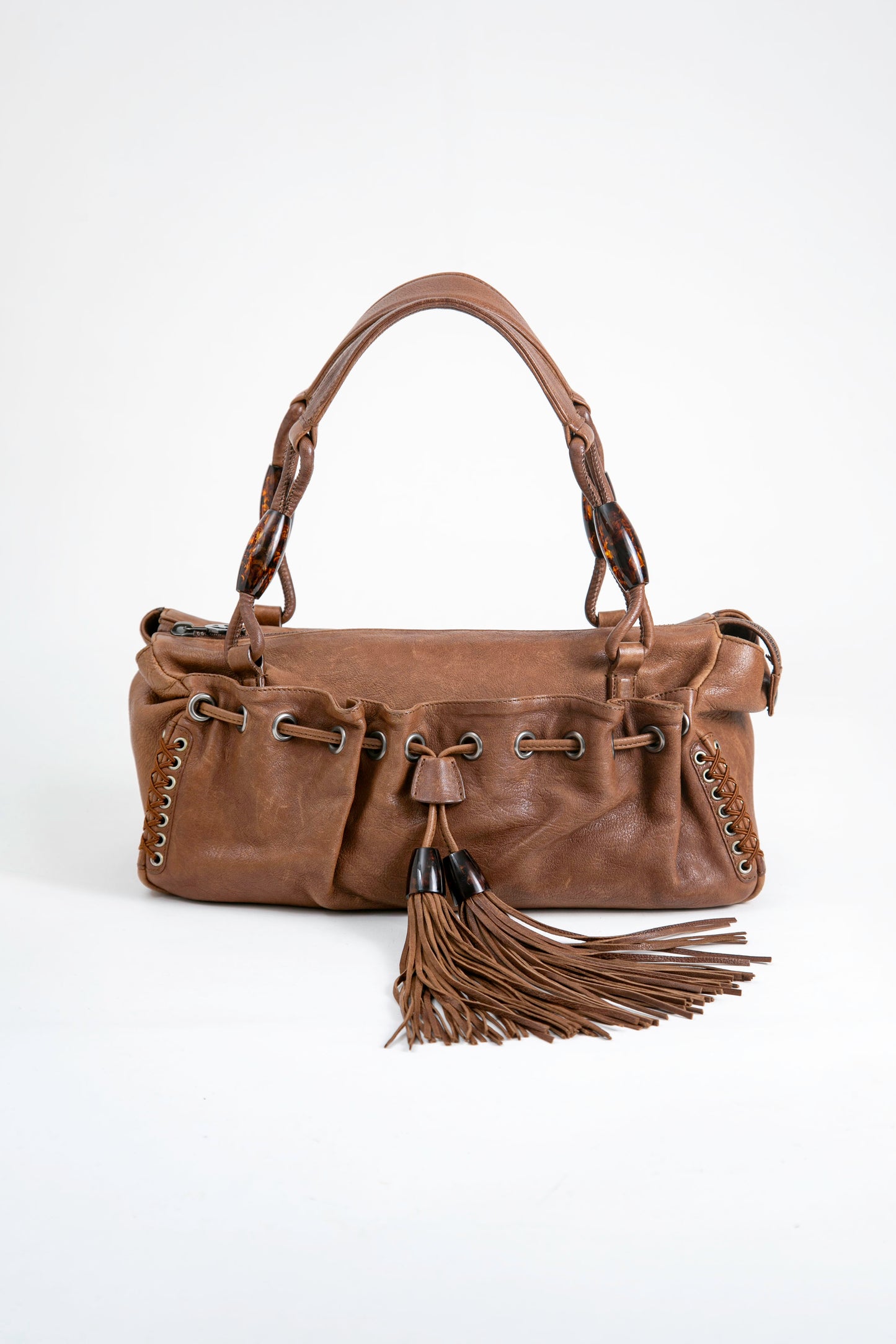 Giorgio Armani Leather Tassel Tote bag