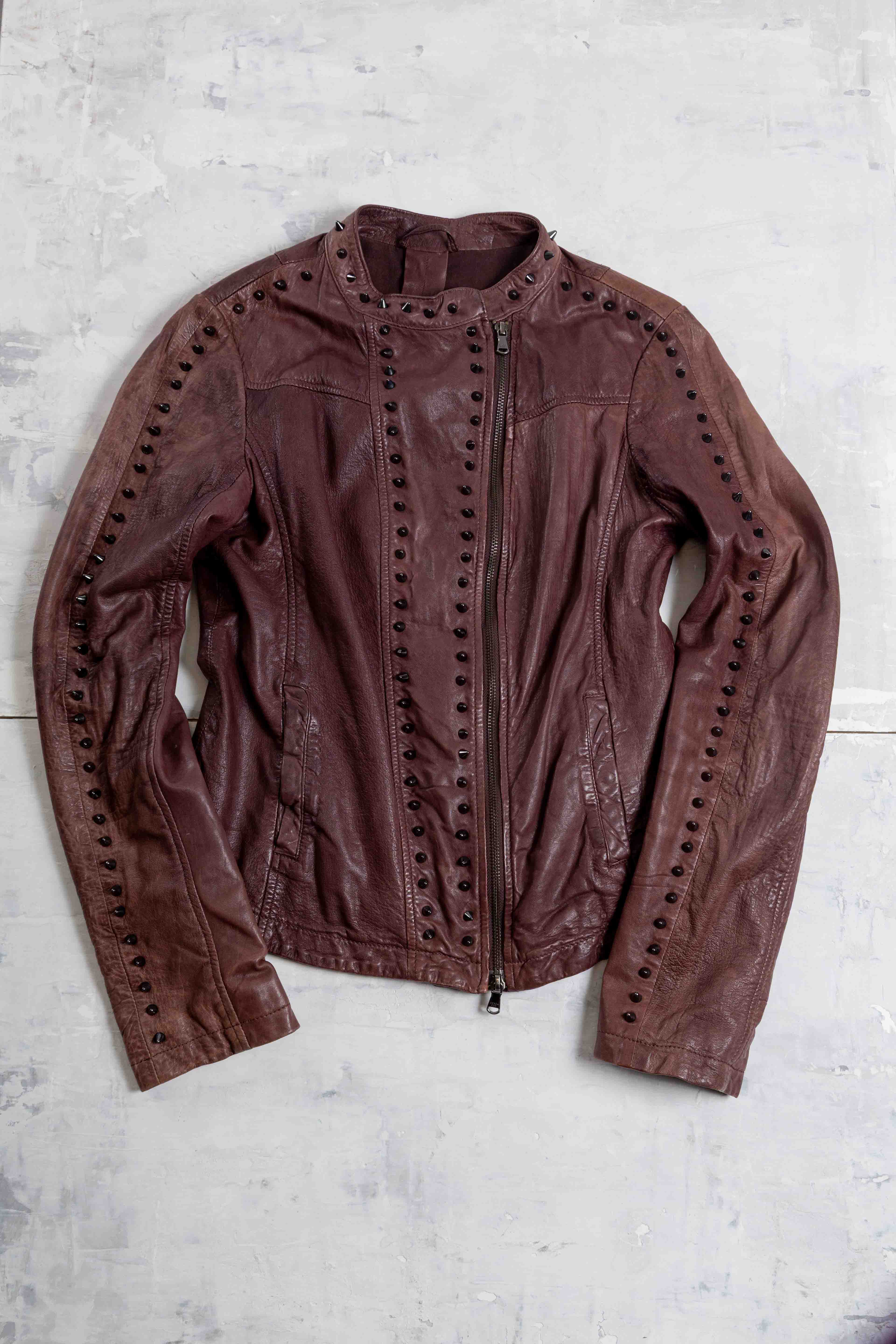 LEATHER STUDDED JACKET
