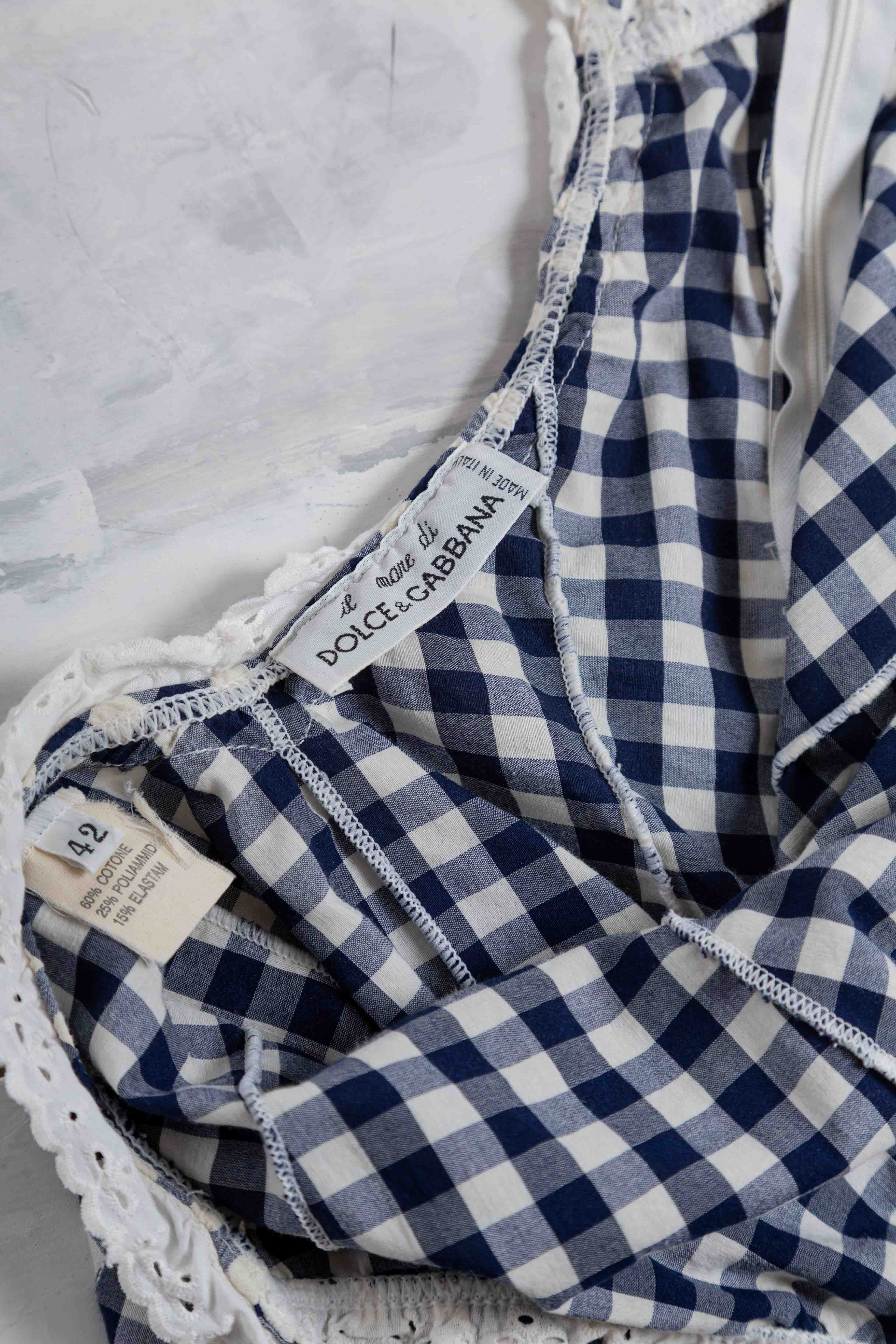 EARLY 90S GINGHAM PRINTED LEOTARD