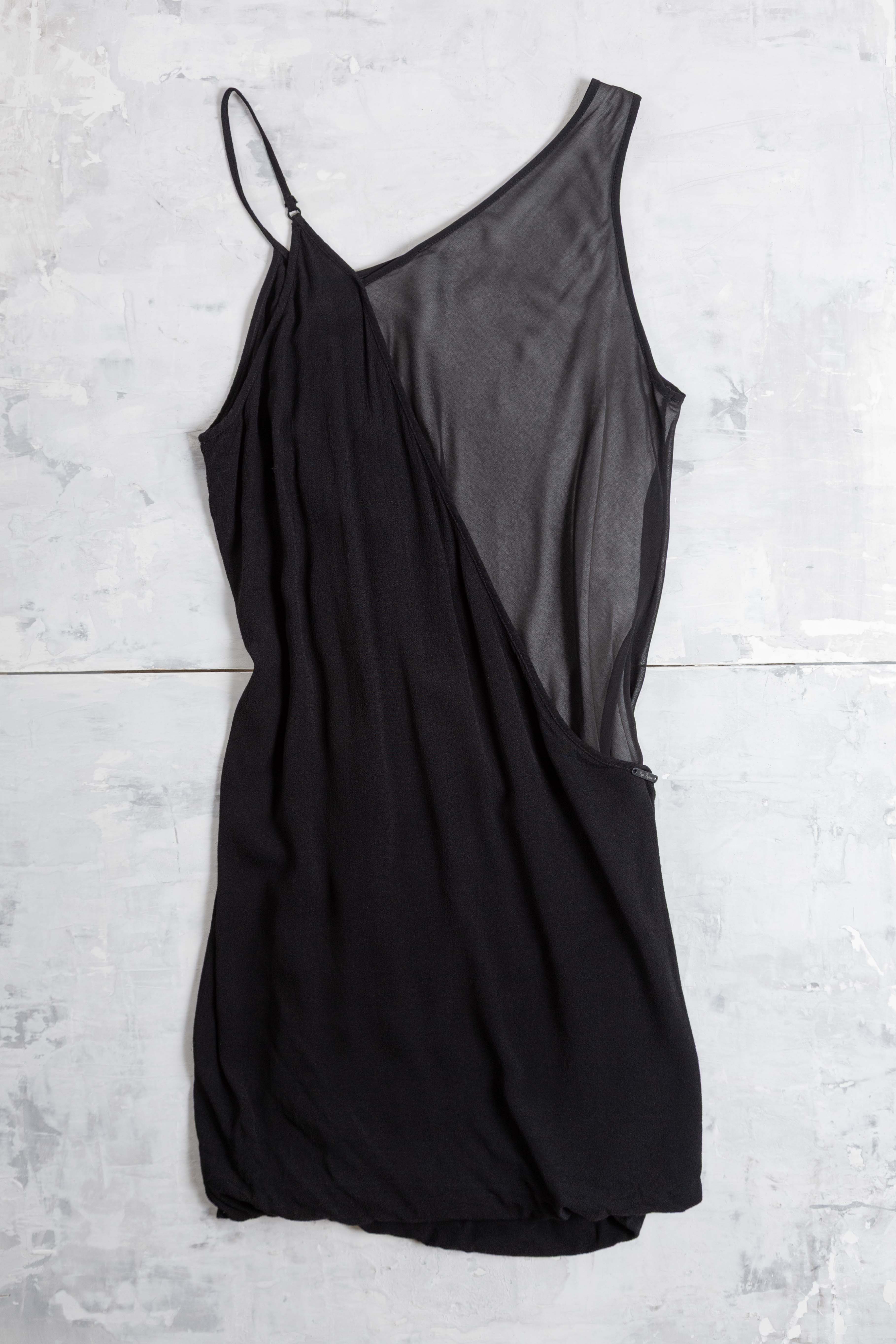 ASYMMETRIC LAYERED VISCOSE DRESS