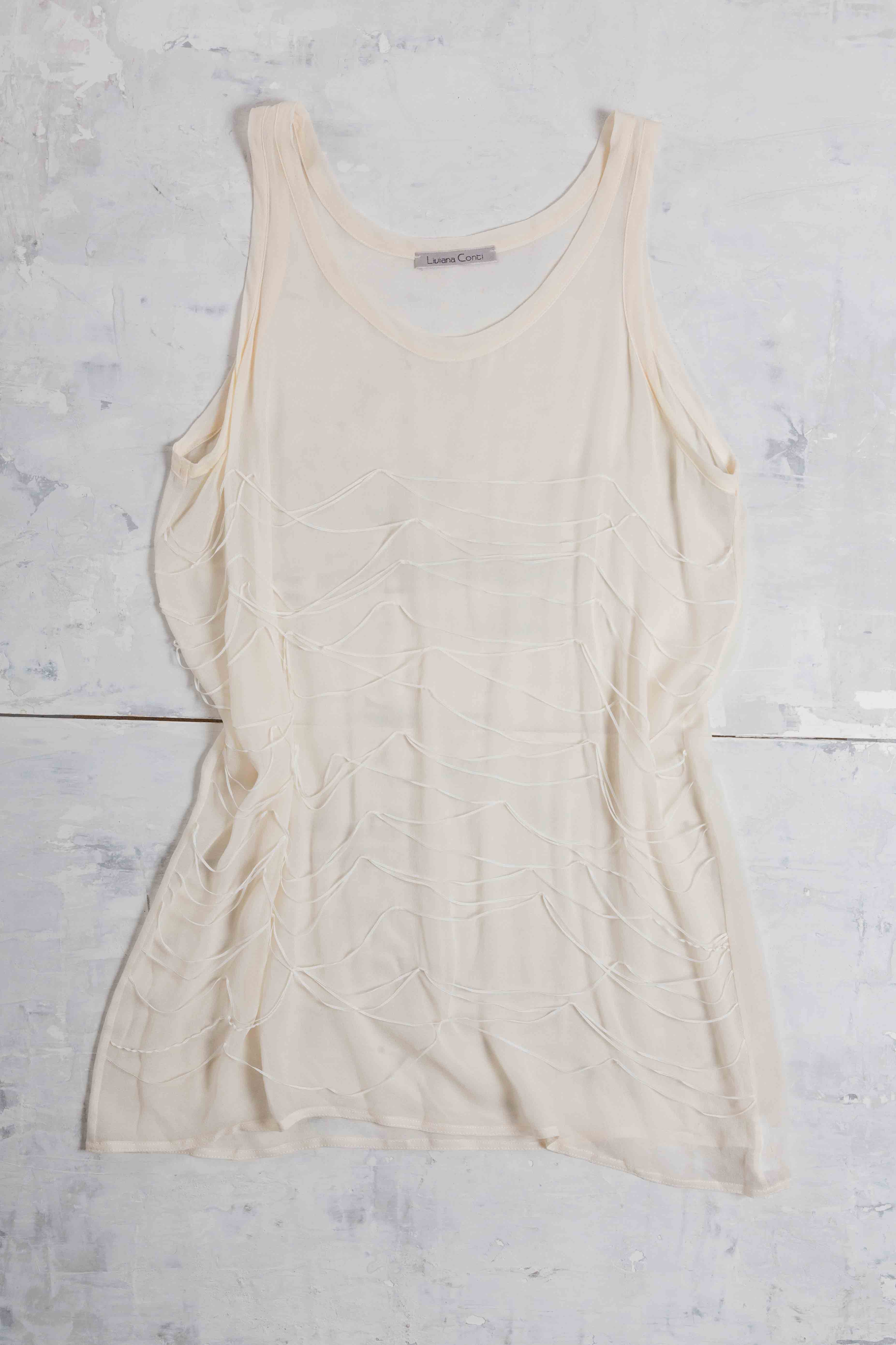 SHEER NET SILK TOP