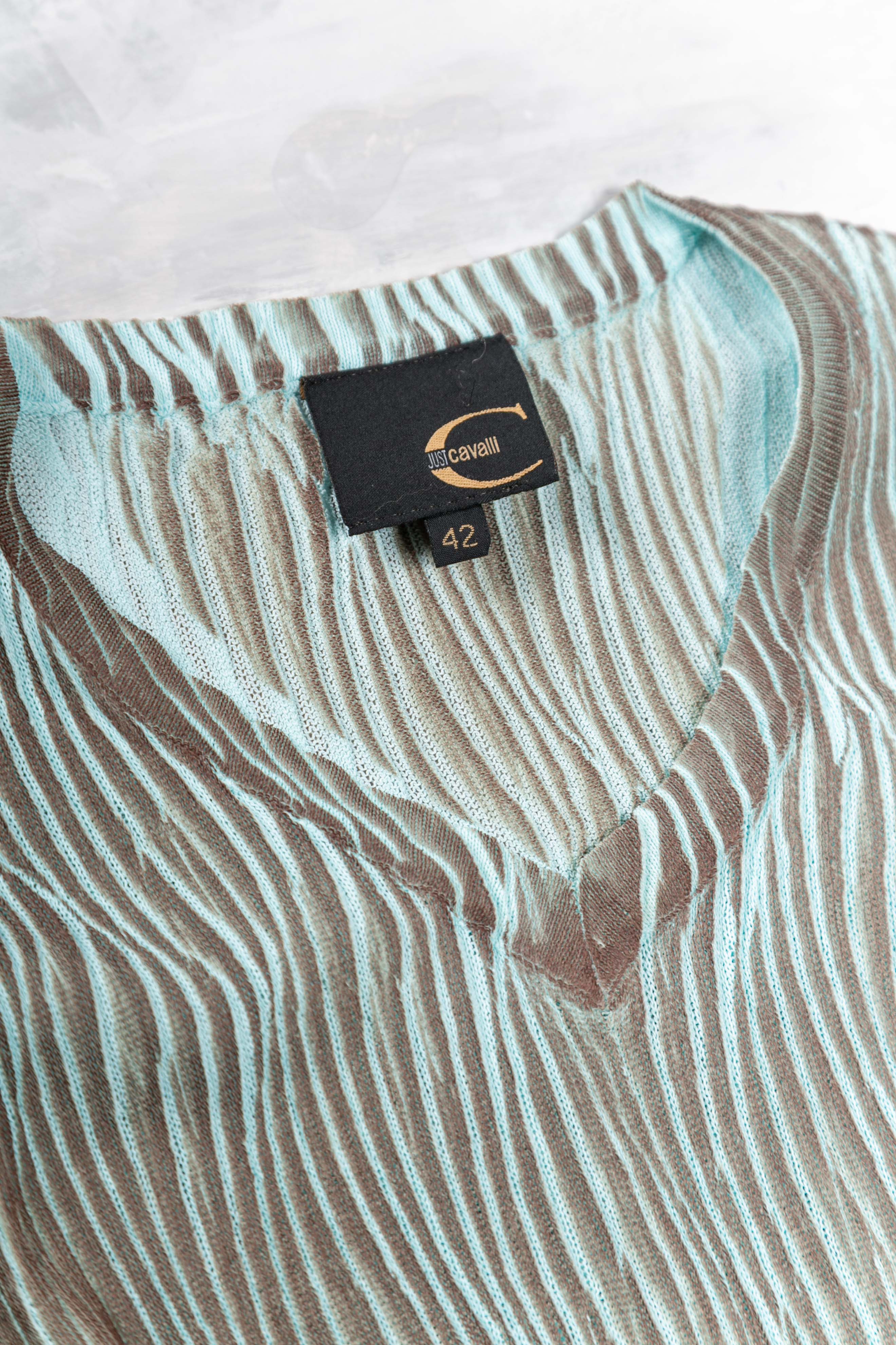 00S BLUE ZEBRA KNIT TOP