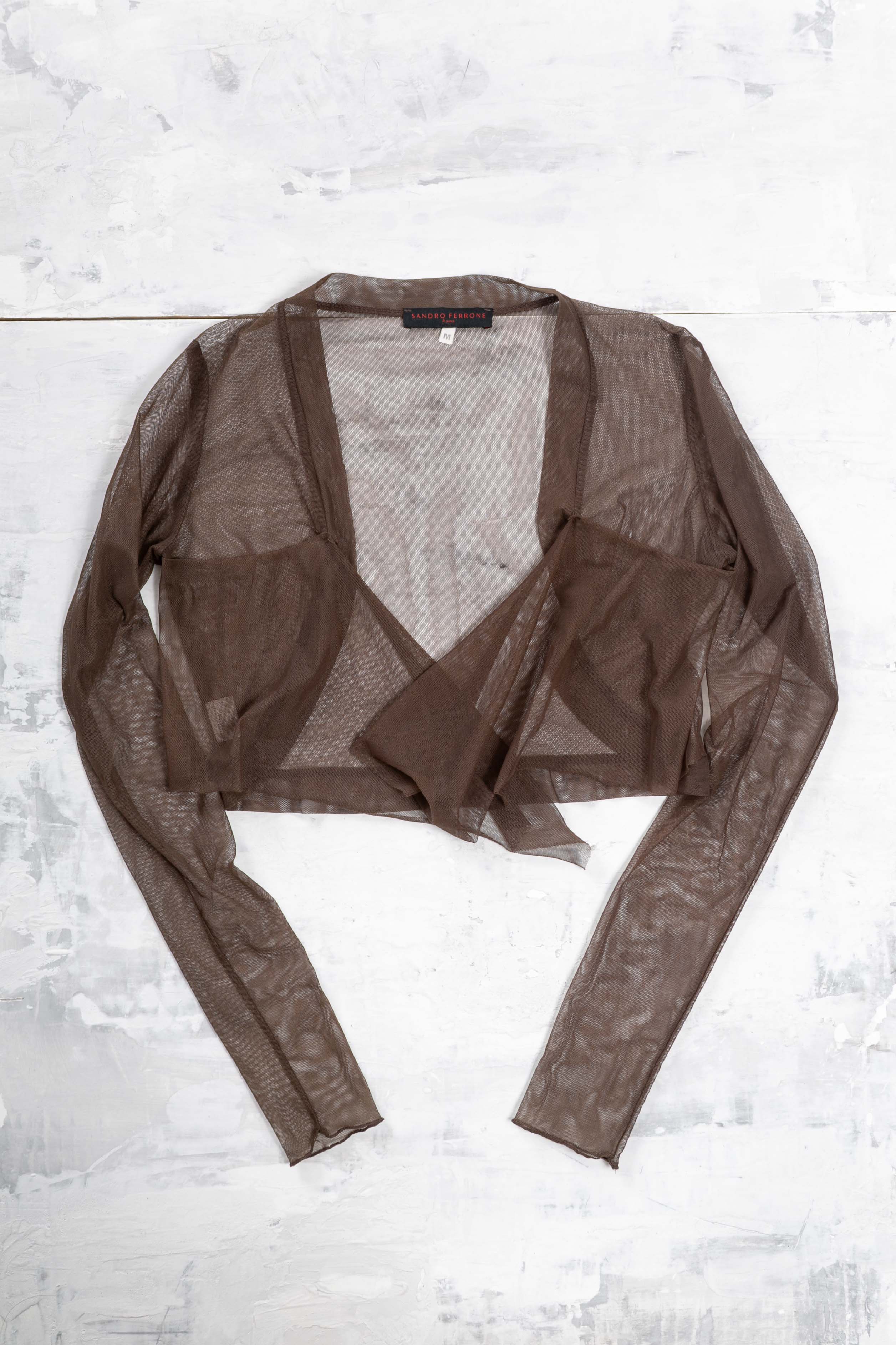 BROWN LAYERED SHRUG