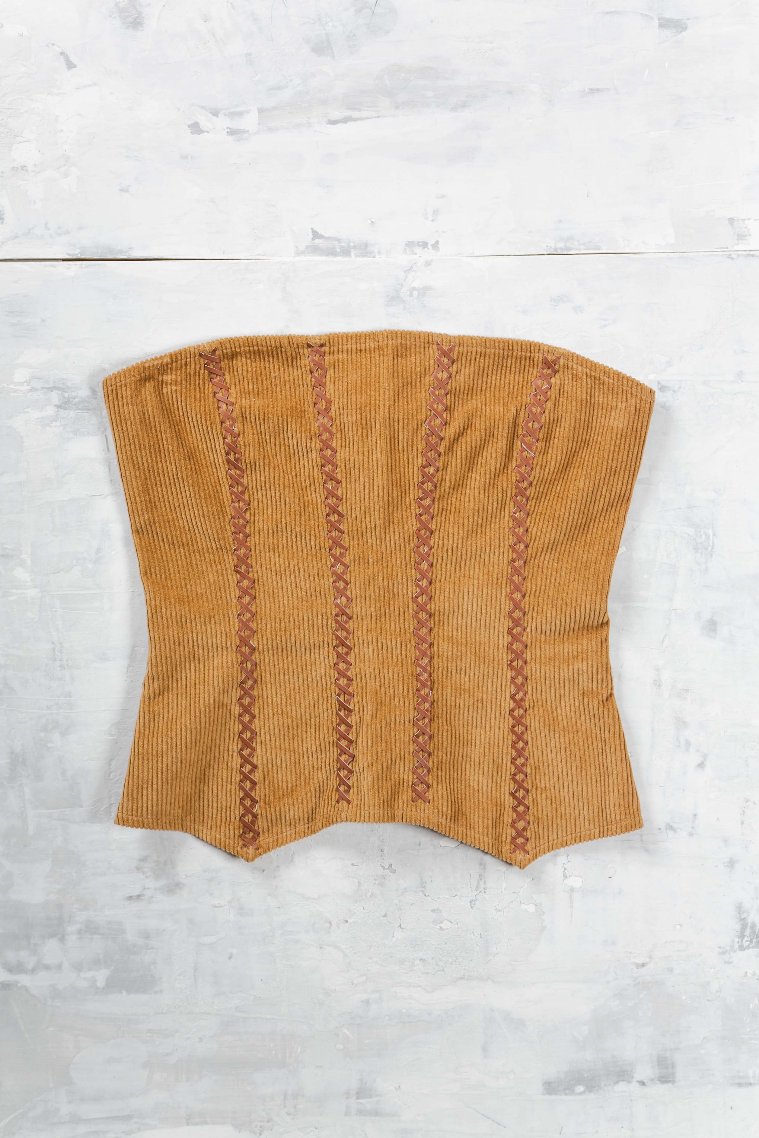 LACED CORDUROY CORSET