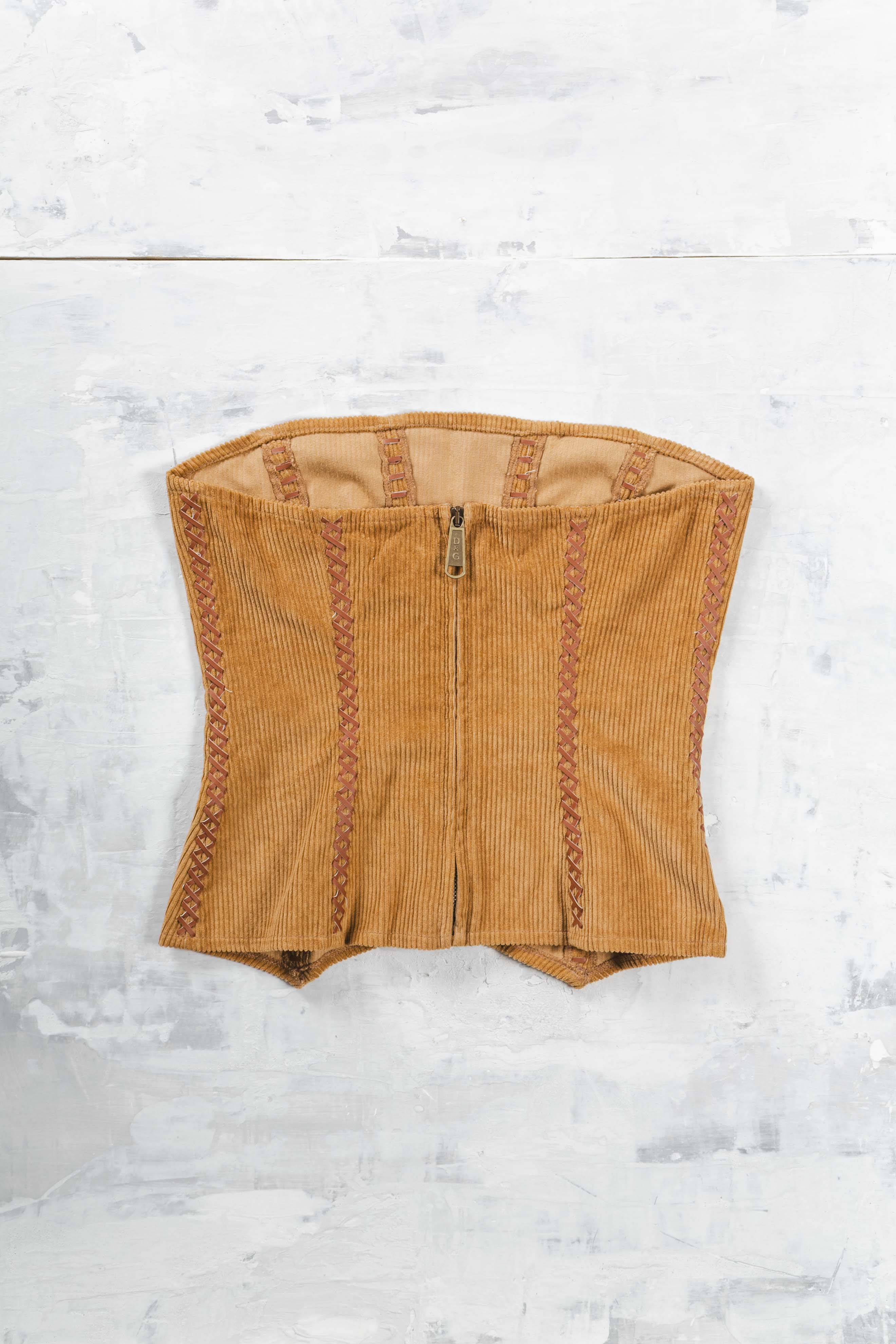 LACED CORDUROY CORSET