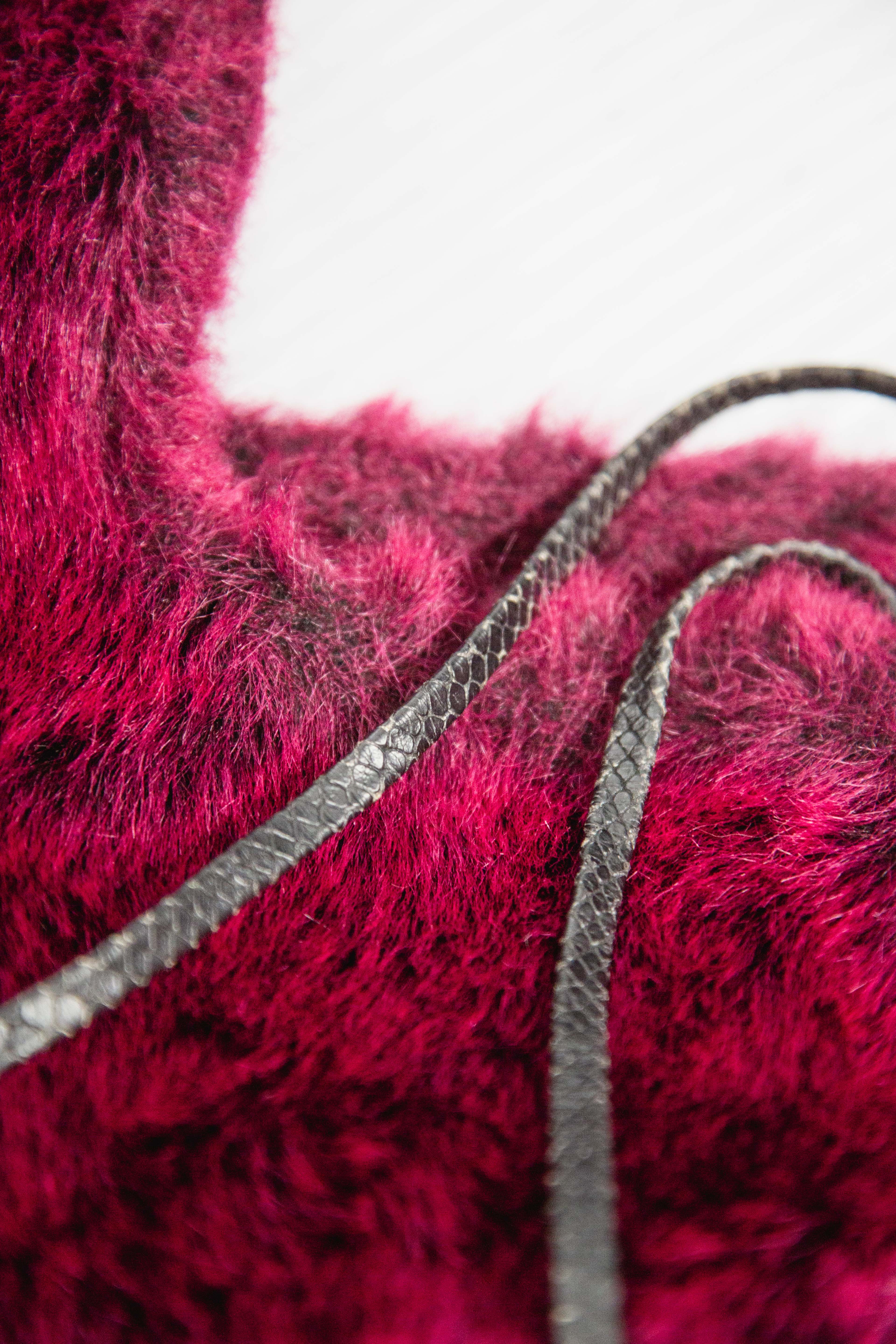 REVERSIBLE PINK FUR BAG