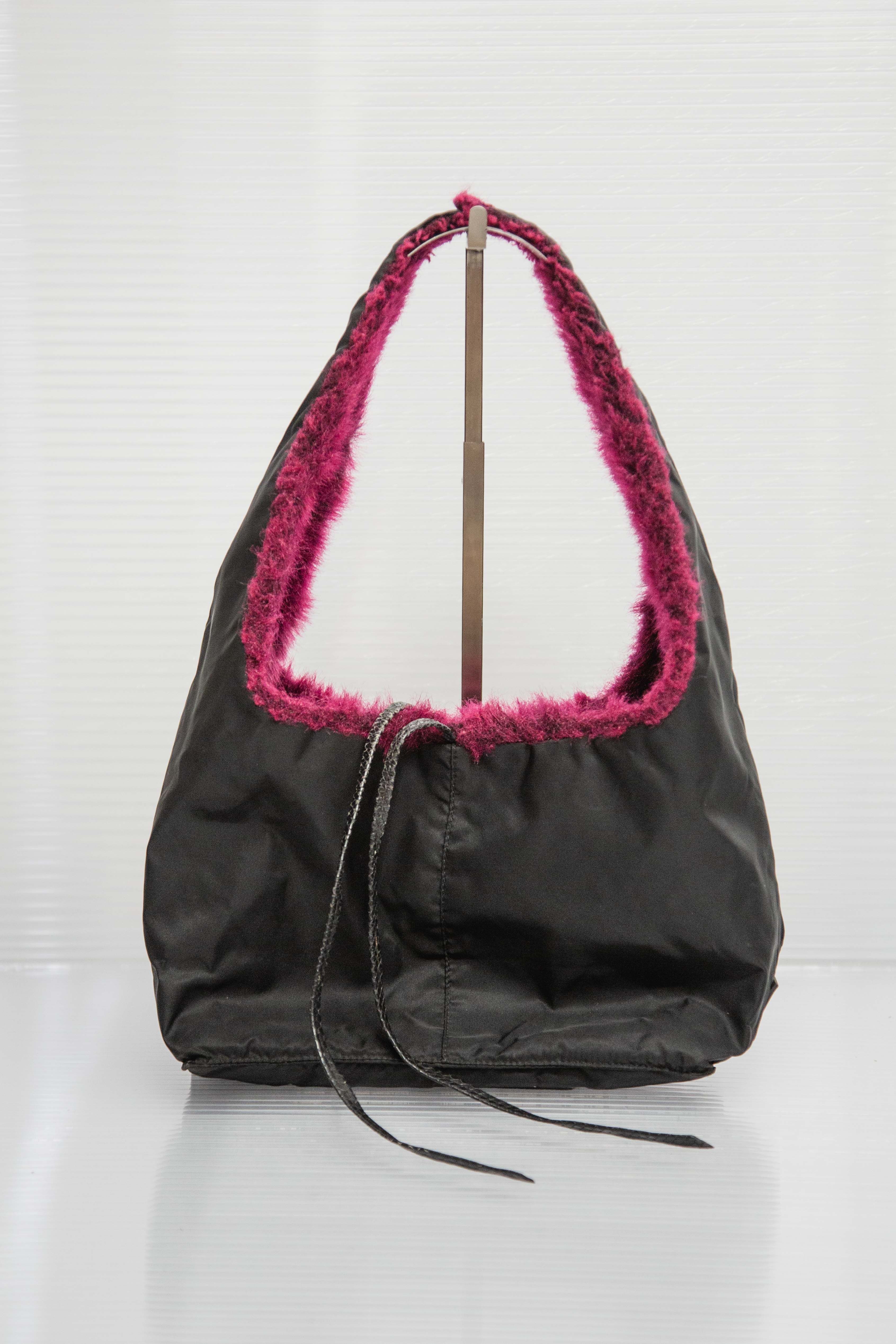 REVERSIBLE PINK FUR BAG
