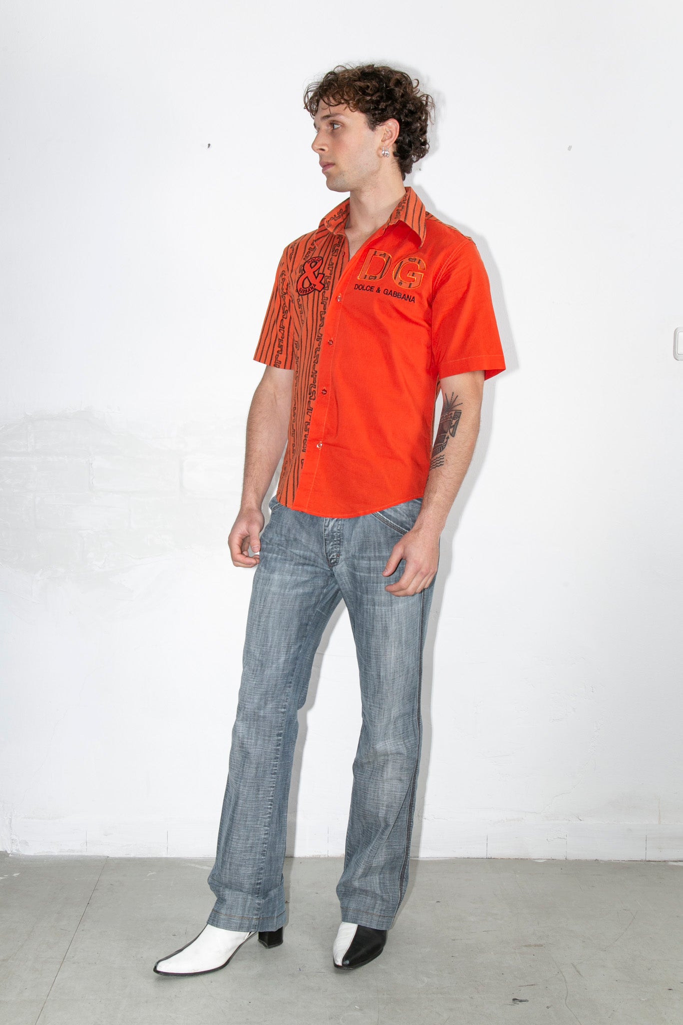 D&G Orange Bones Shirt