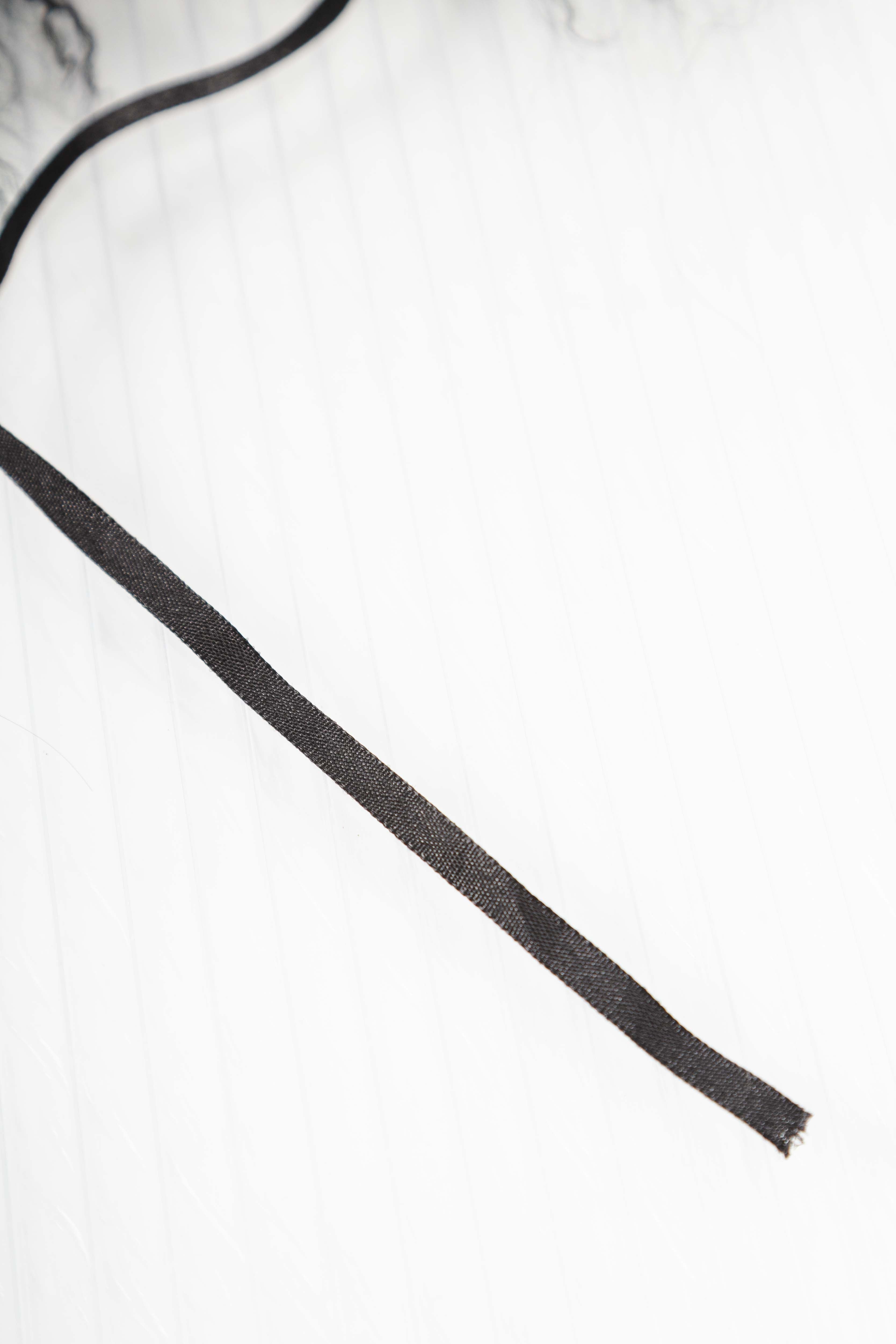 BLACK ALPACA SHEARLING SCARF