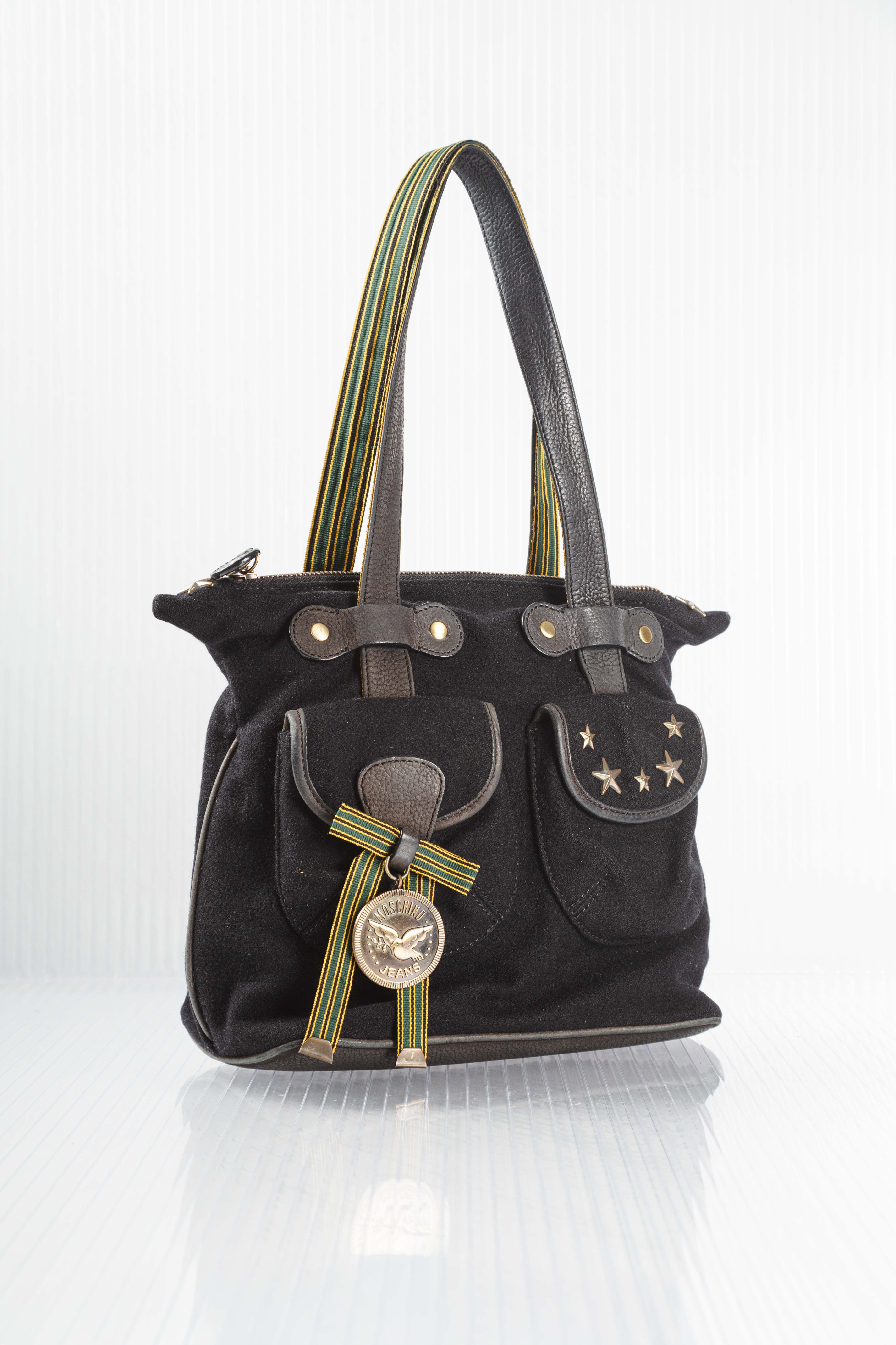 WOOL BOW BUCKLED TOTEBAG