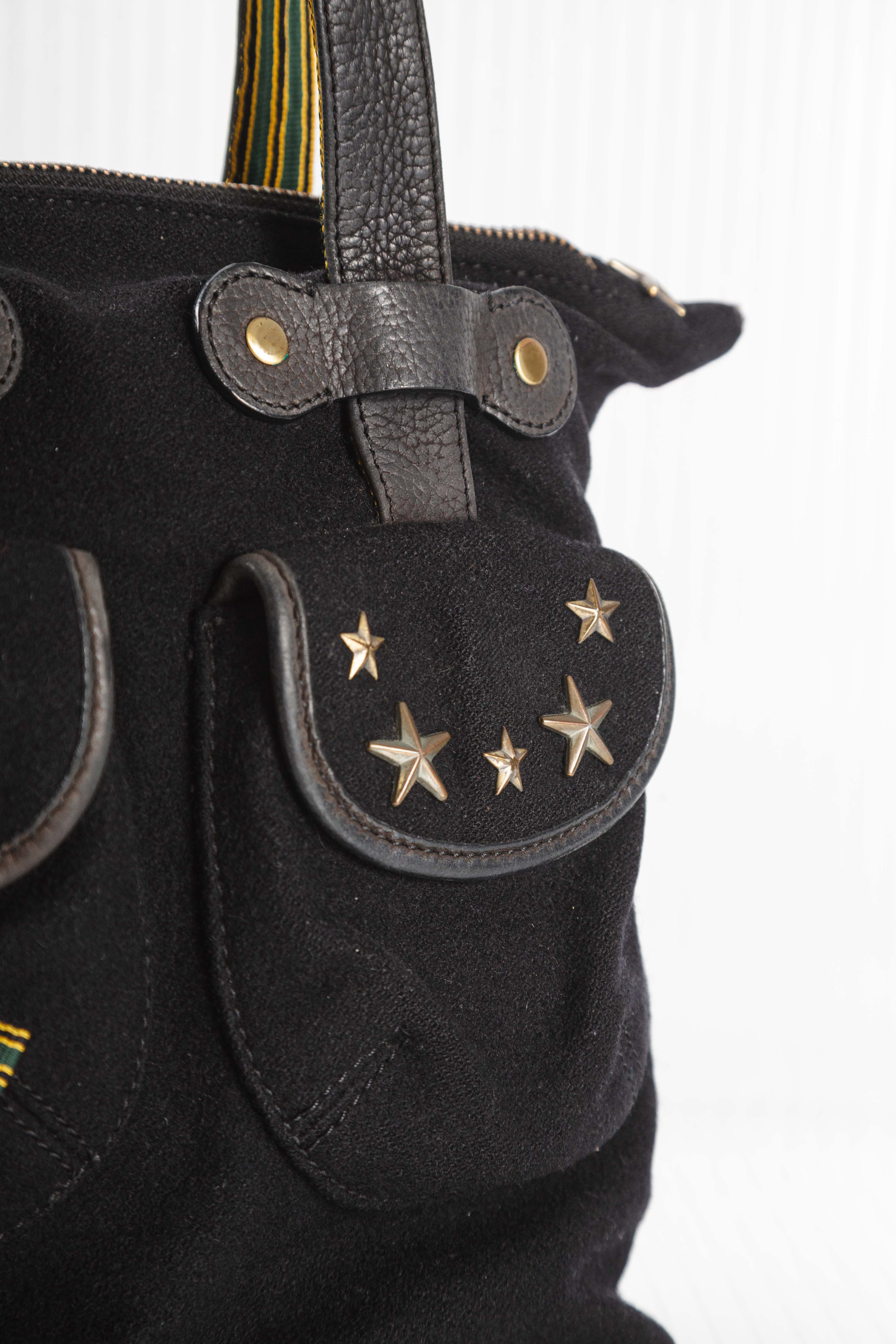 WOOL BOW BUCKLED TOTEBAG