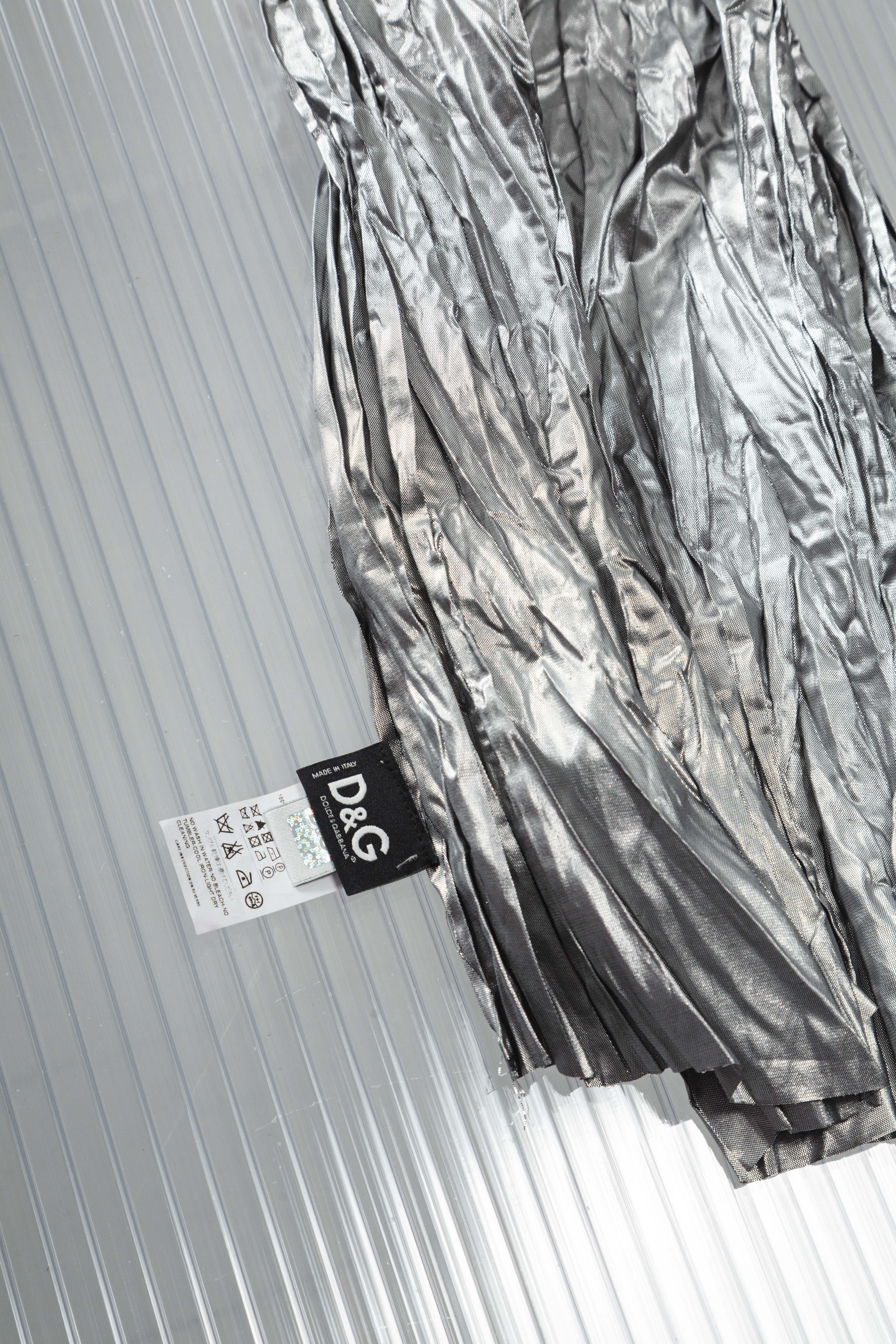 SILVER METALLIC SCARF