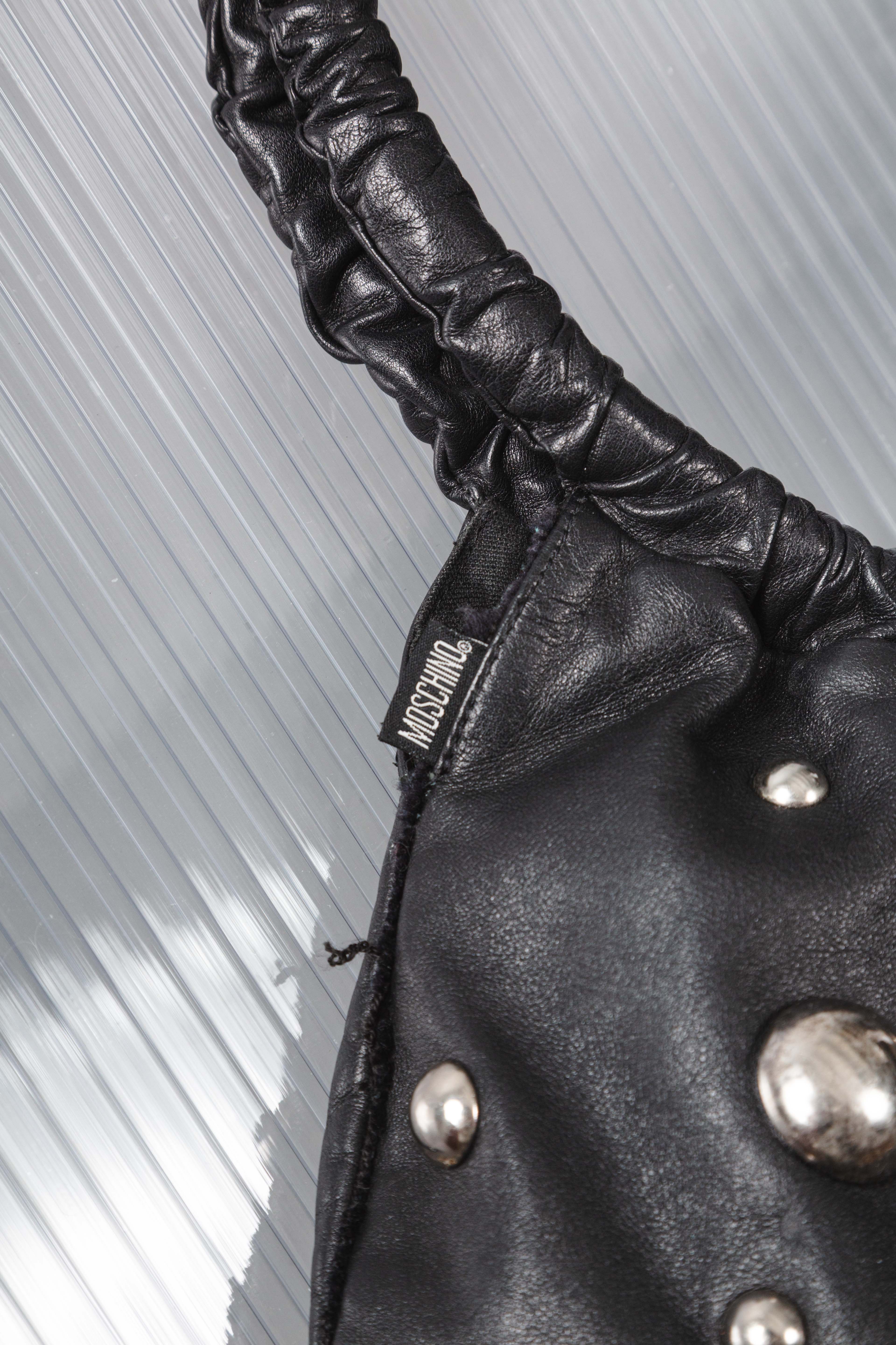 STUDDED DOTS LEATHER HANDBAG