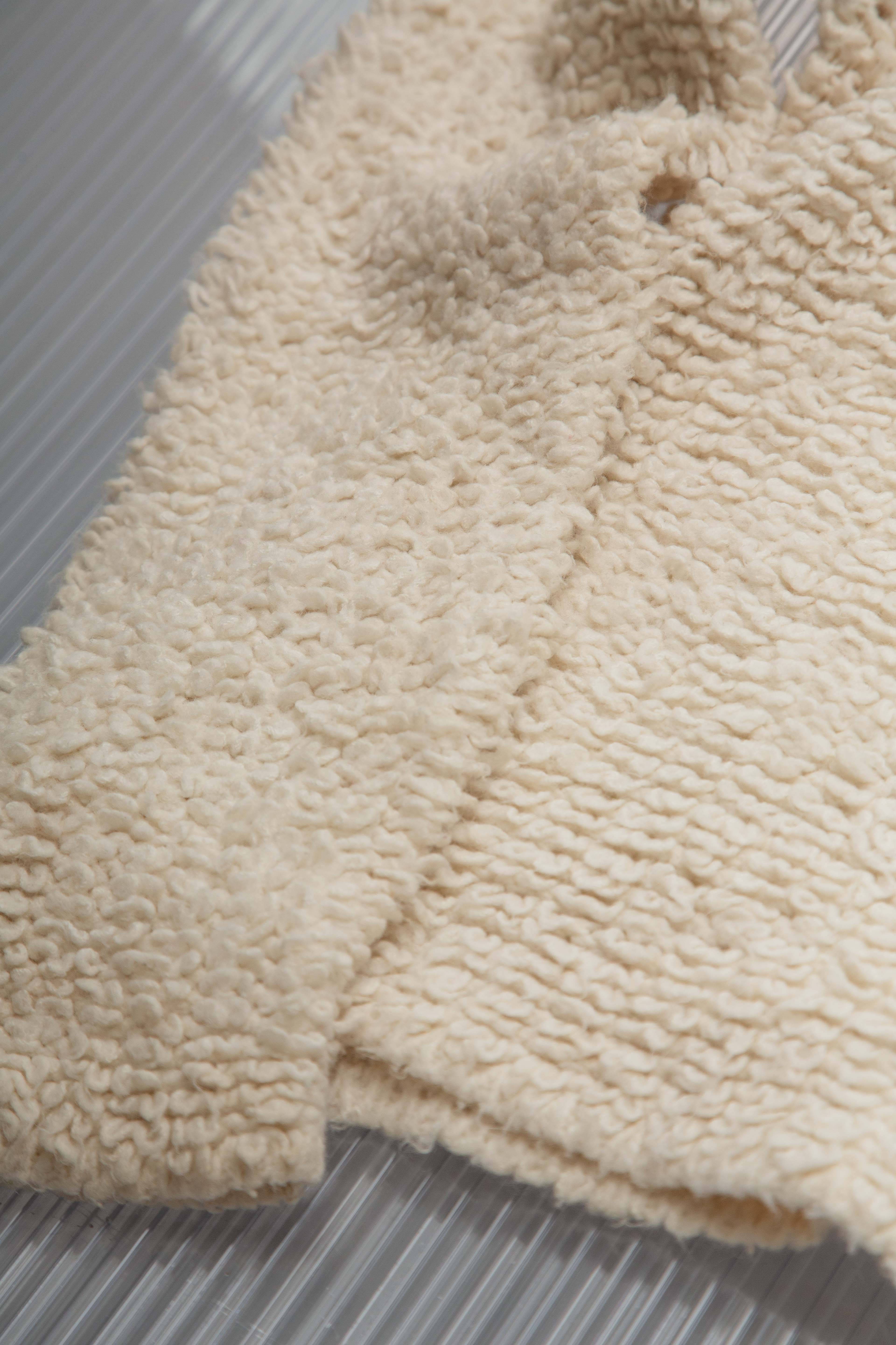 WOOL FUZZY HOODED SWEATER