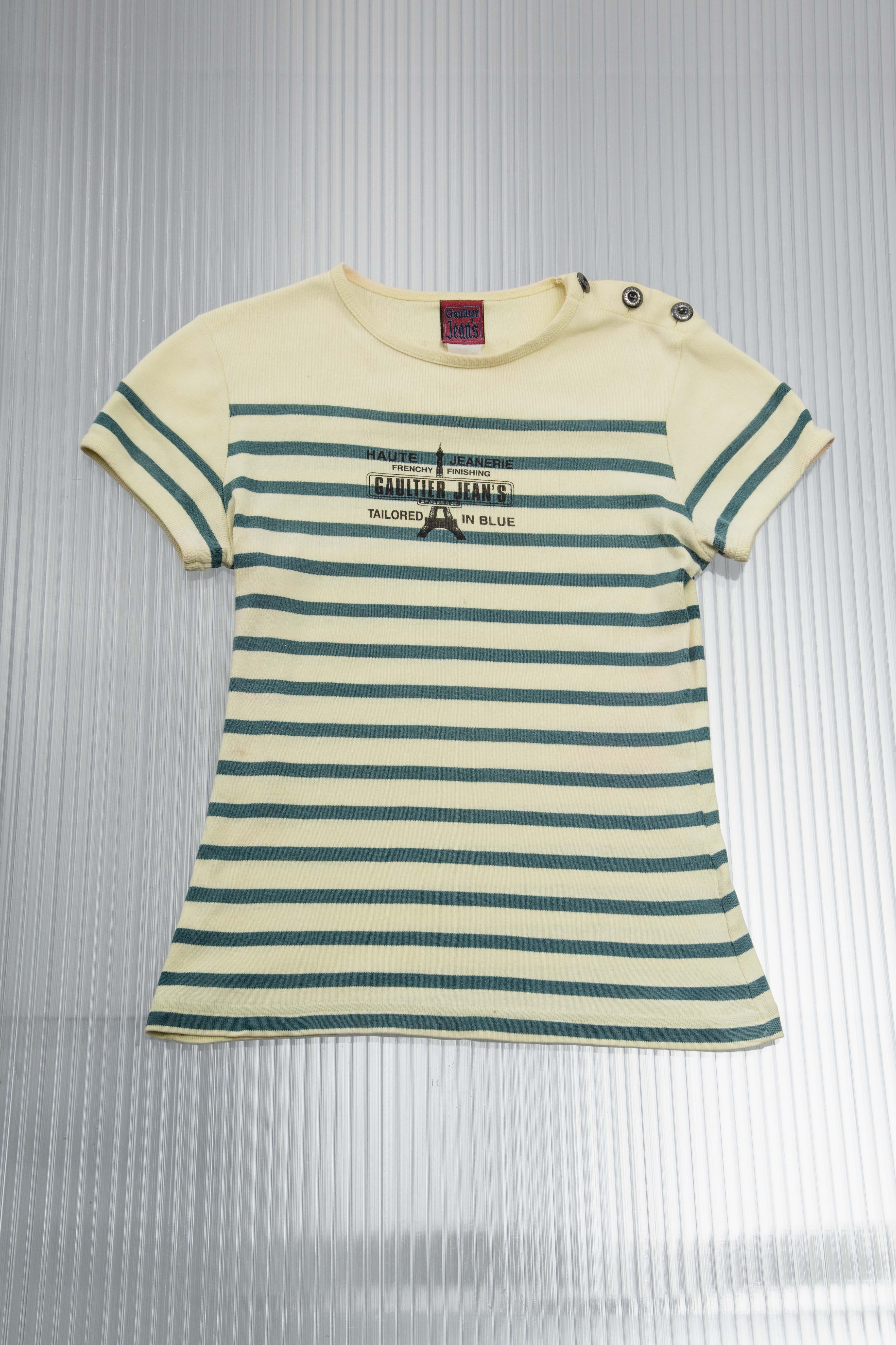 JEAN PAUL GUALTIER 90'S STRIPED MARINIÉRE TOP
