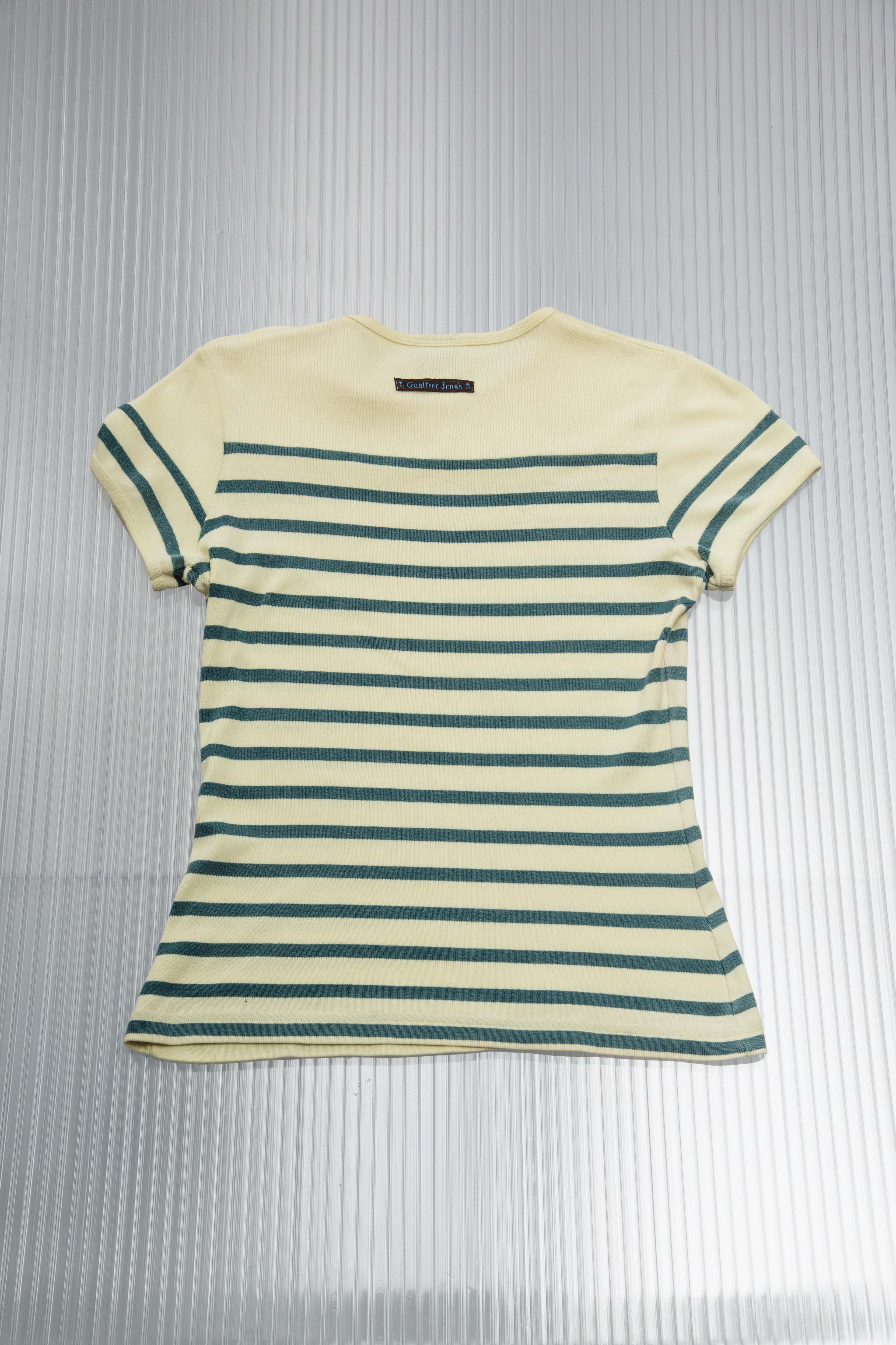 JEAN PAUL GUALTIER 90'S STRIPED MARINIÉRE TOP