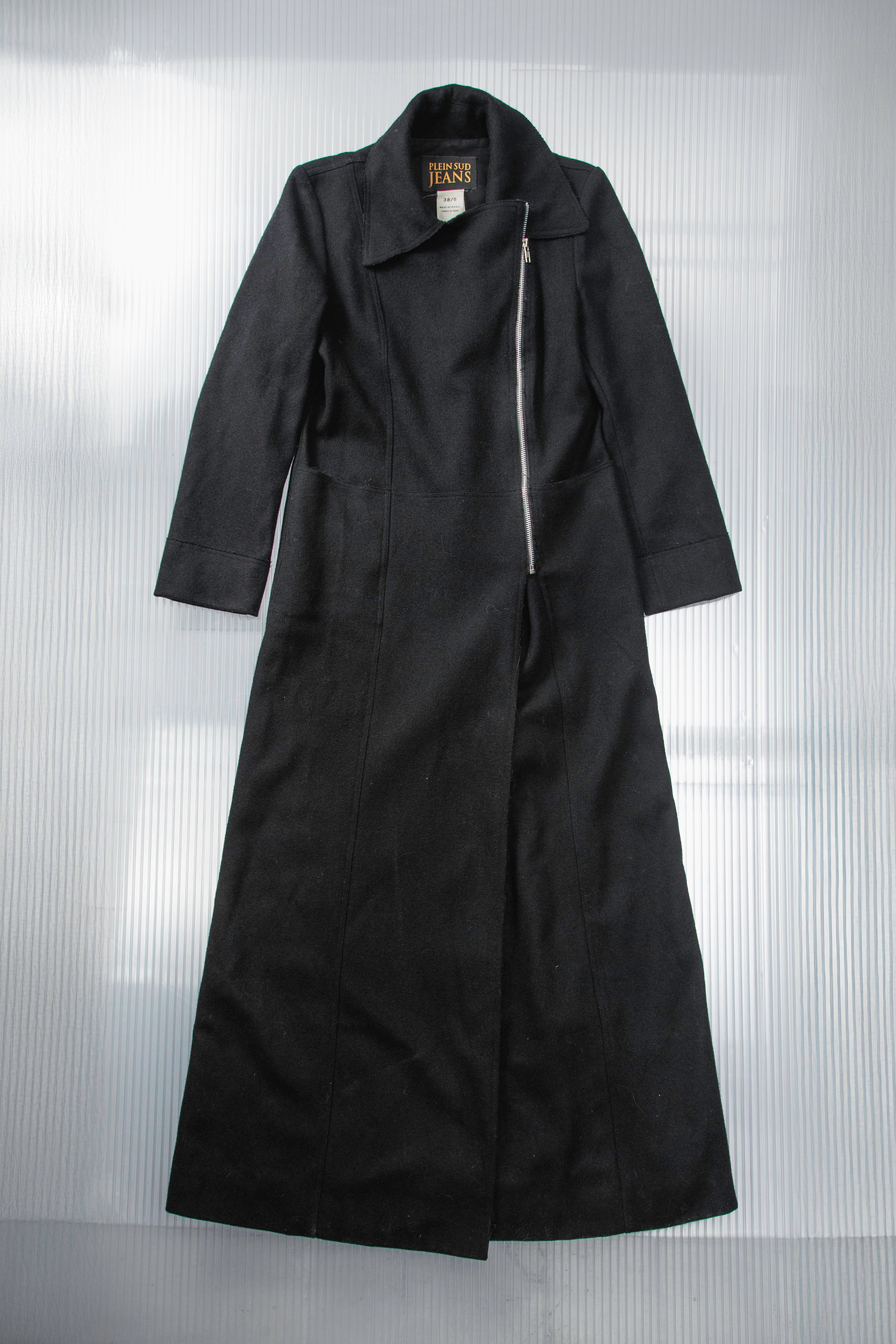 PLEIN SUD WOOL ASYMMETRIC ZIPPED JACKET