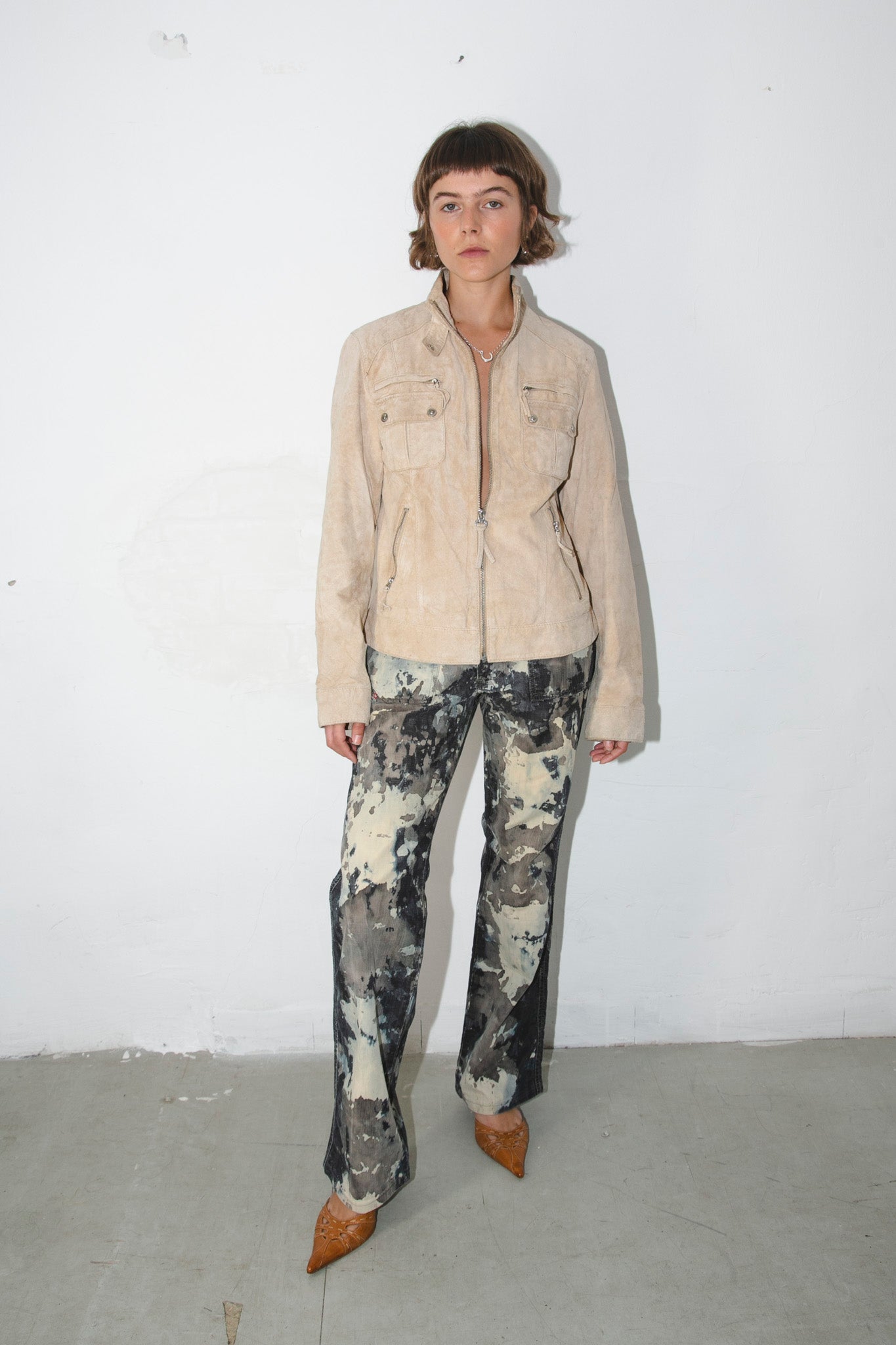 00s Diesel Bleached and Dyed Pants y2kウエスト約43cm
