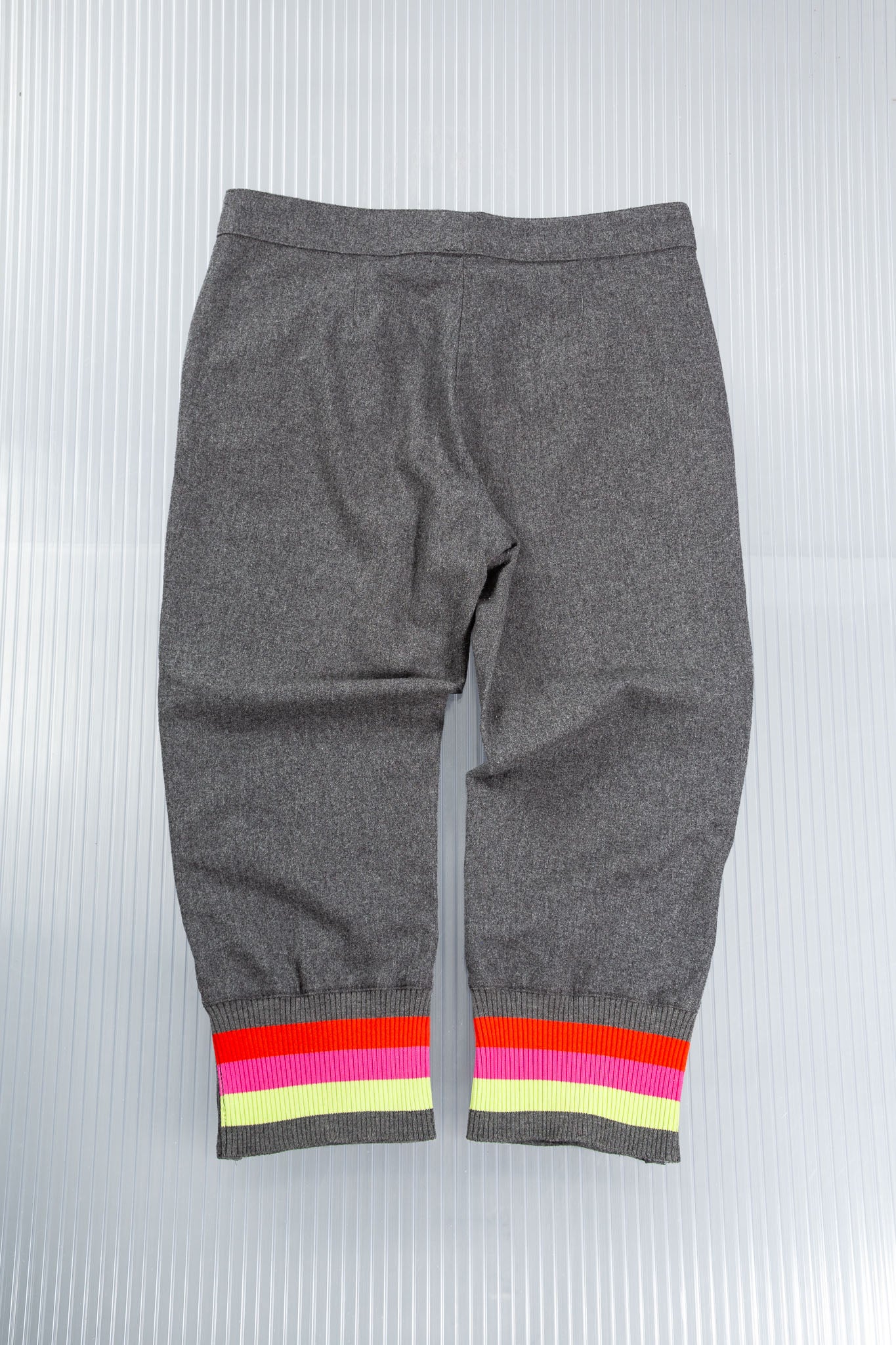 ICEBERG GREY WOOL STRIPED CAPRIS