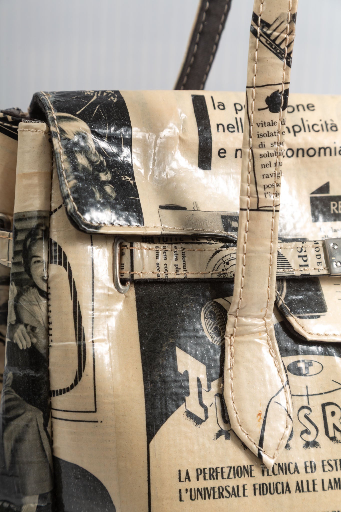 NEWSPAPER FIRKIN HANDBAG