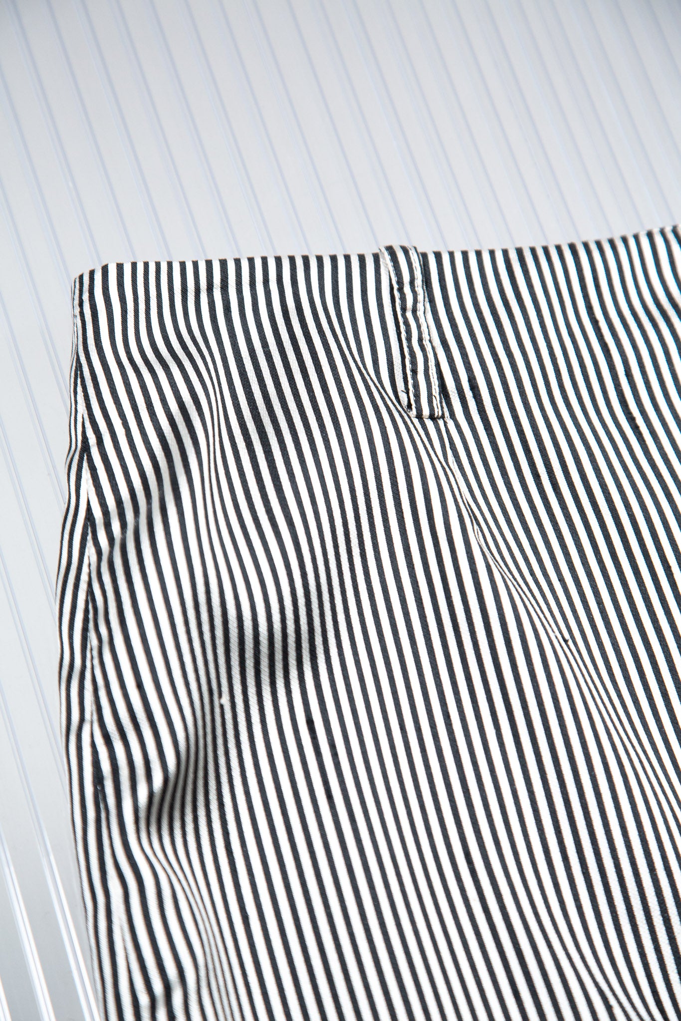 STRIPED SILK MIDI SKIRT