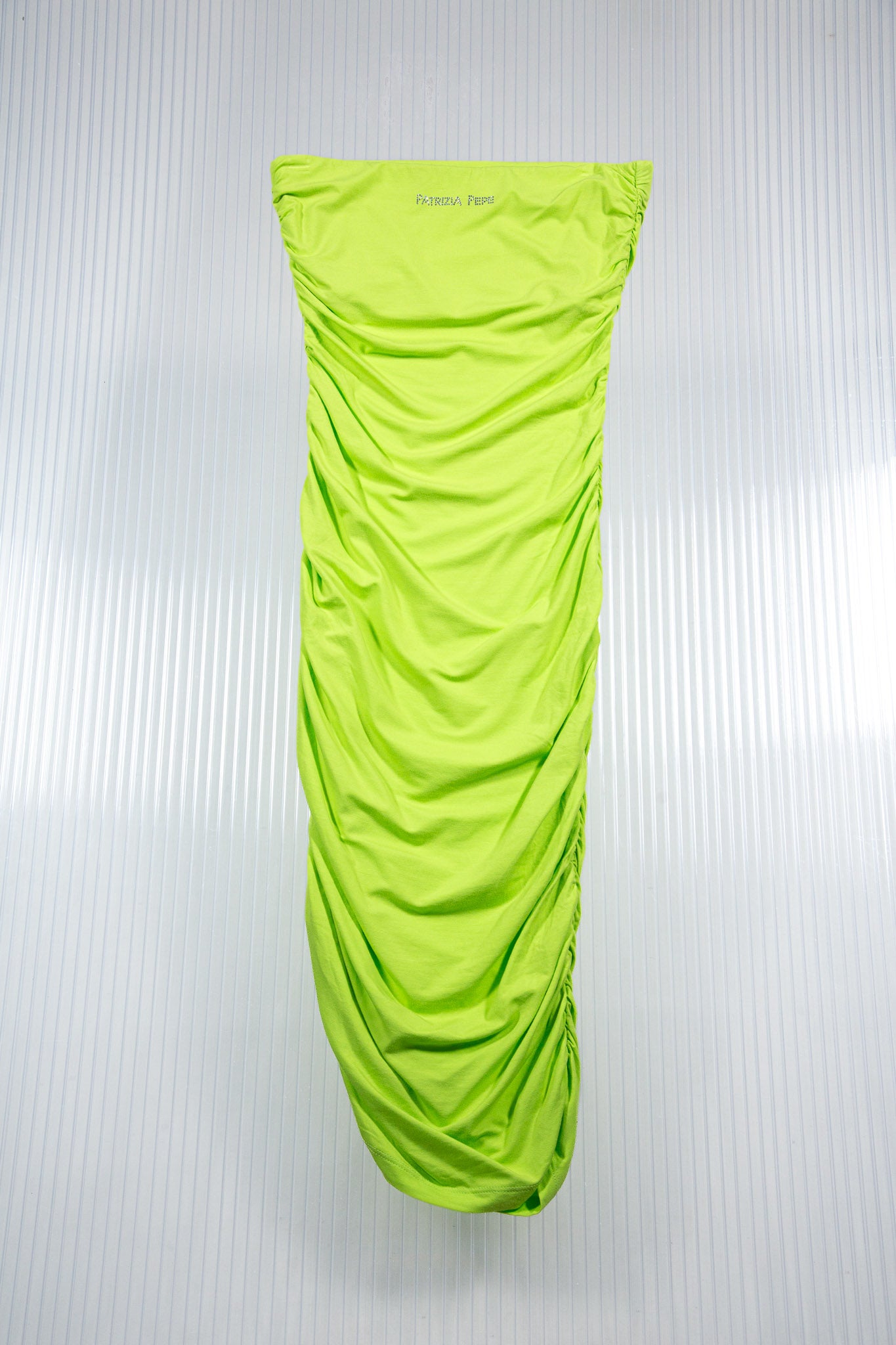 NEON RUCHED TUBE DRESS