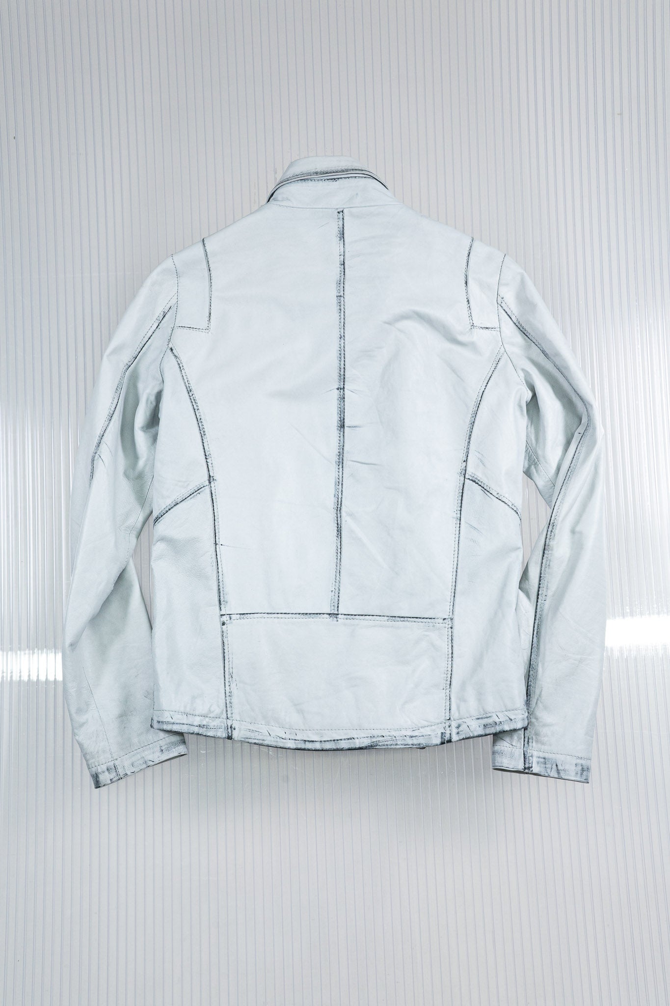 GORGIO BRATO LEATHER SLOUCHY ZIPPED JACKET