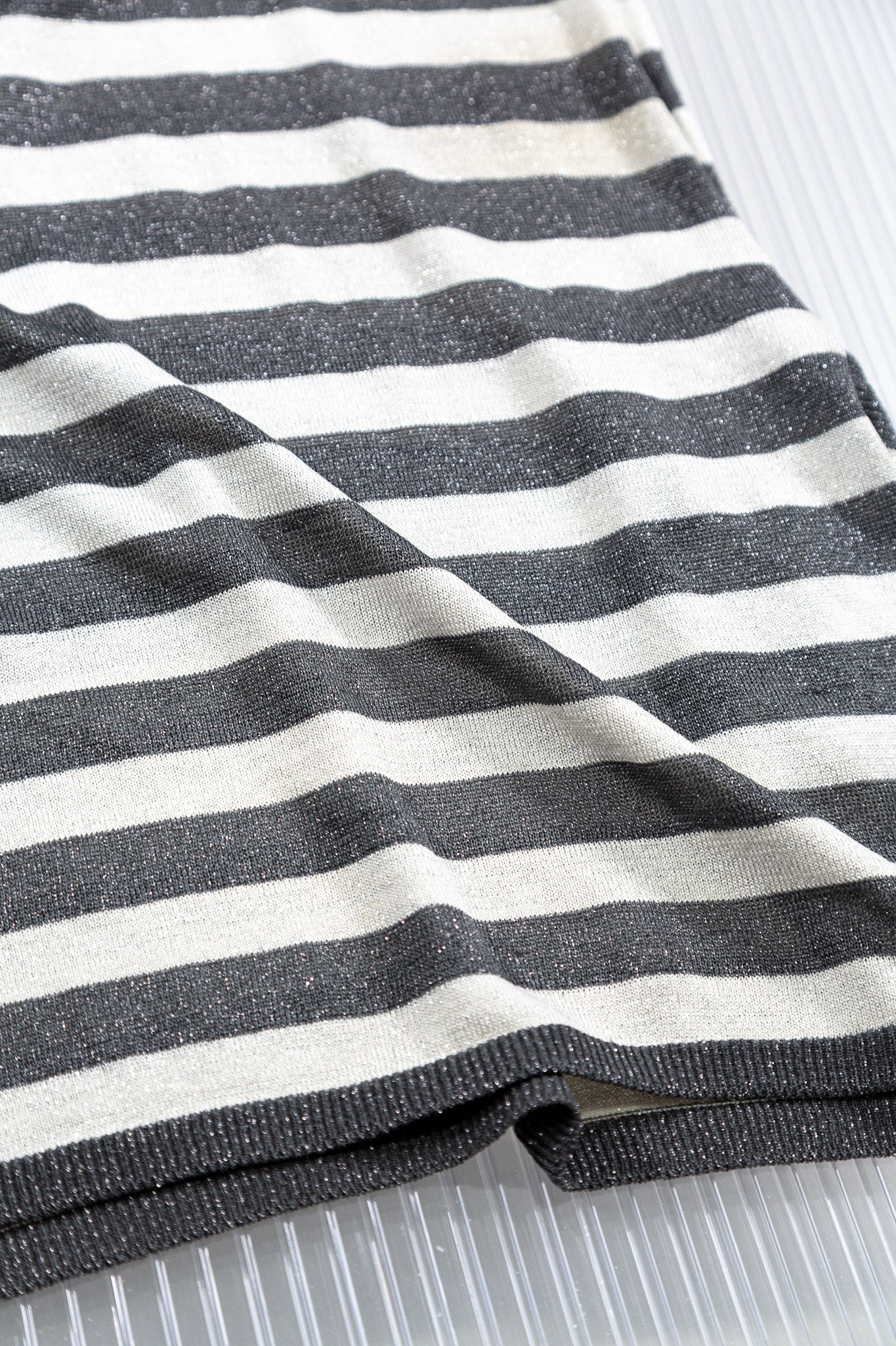 ICEBERG SEQUINS STRIPED DRESS