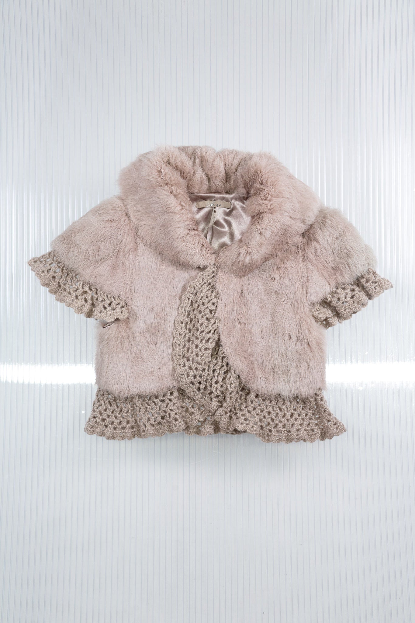 RABBIT FUR KNIT BOLERO