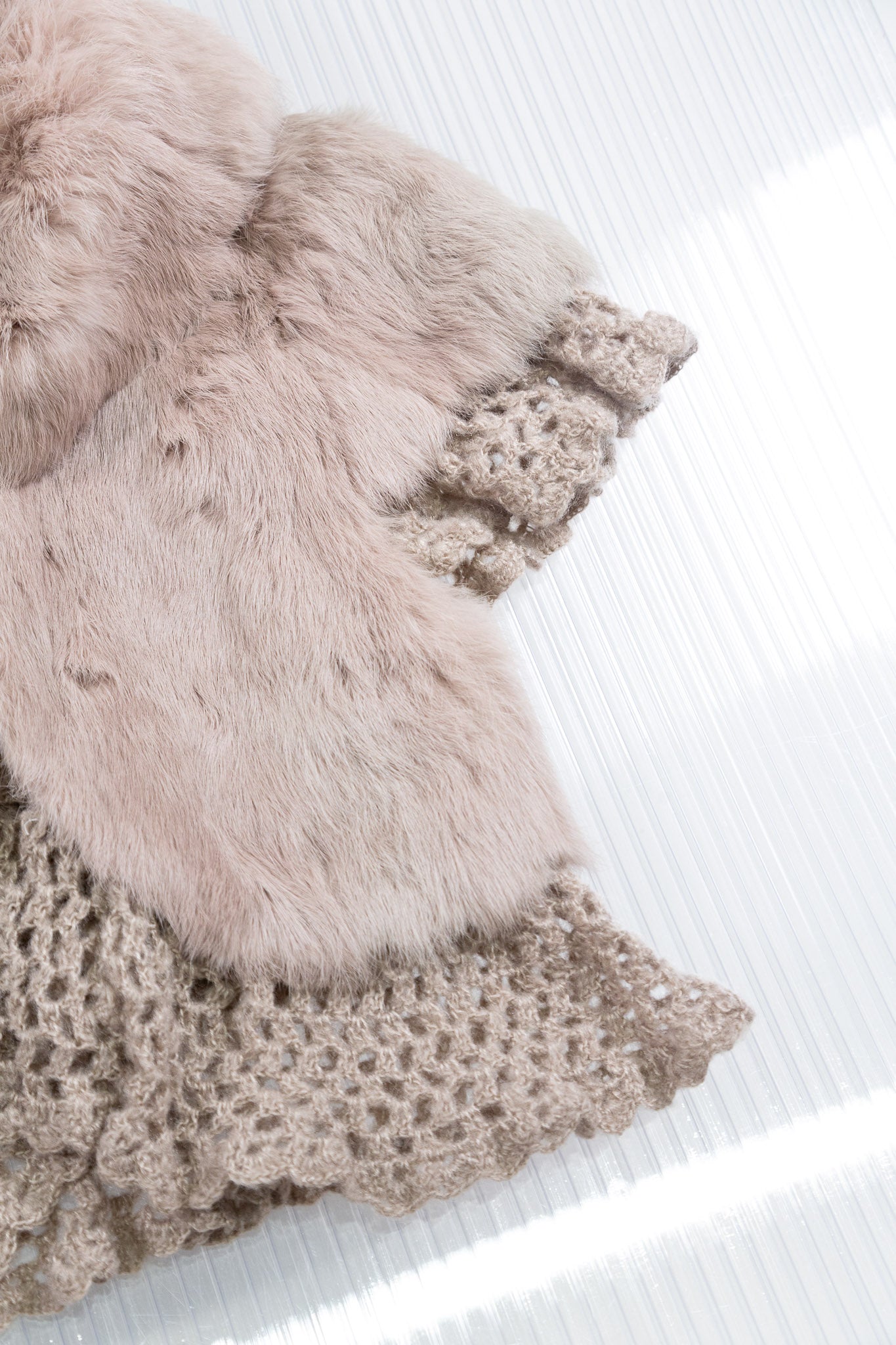 RABBIT FUR KNIT BOLERO