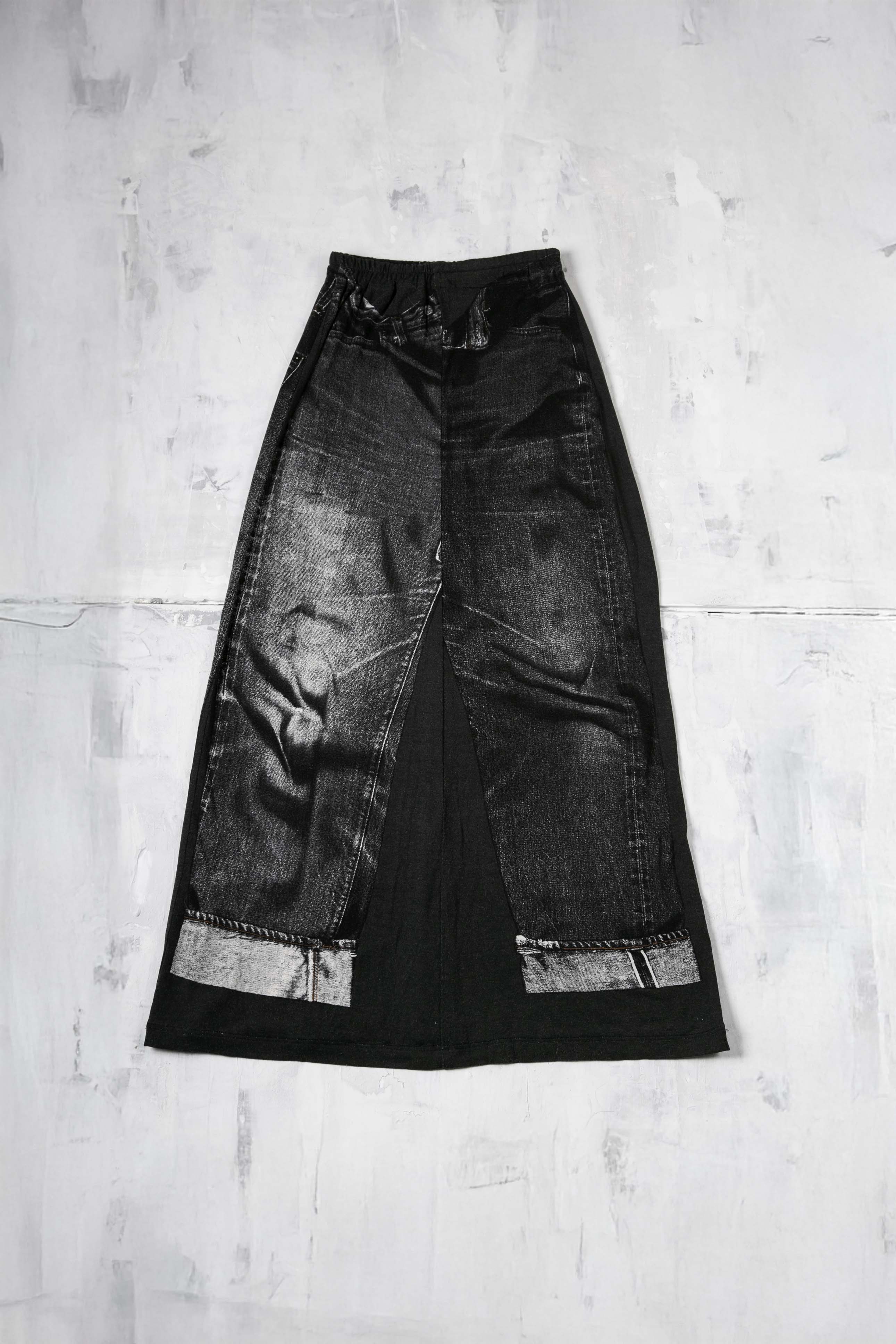 1990 TROMPE L'OEIL MAXI SKIRT