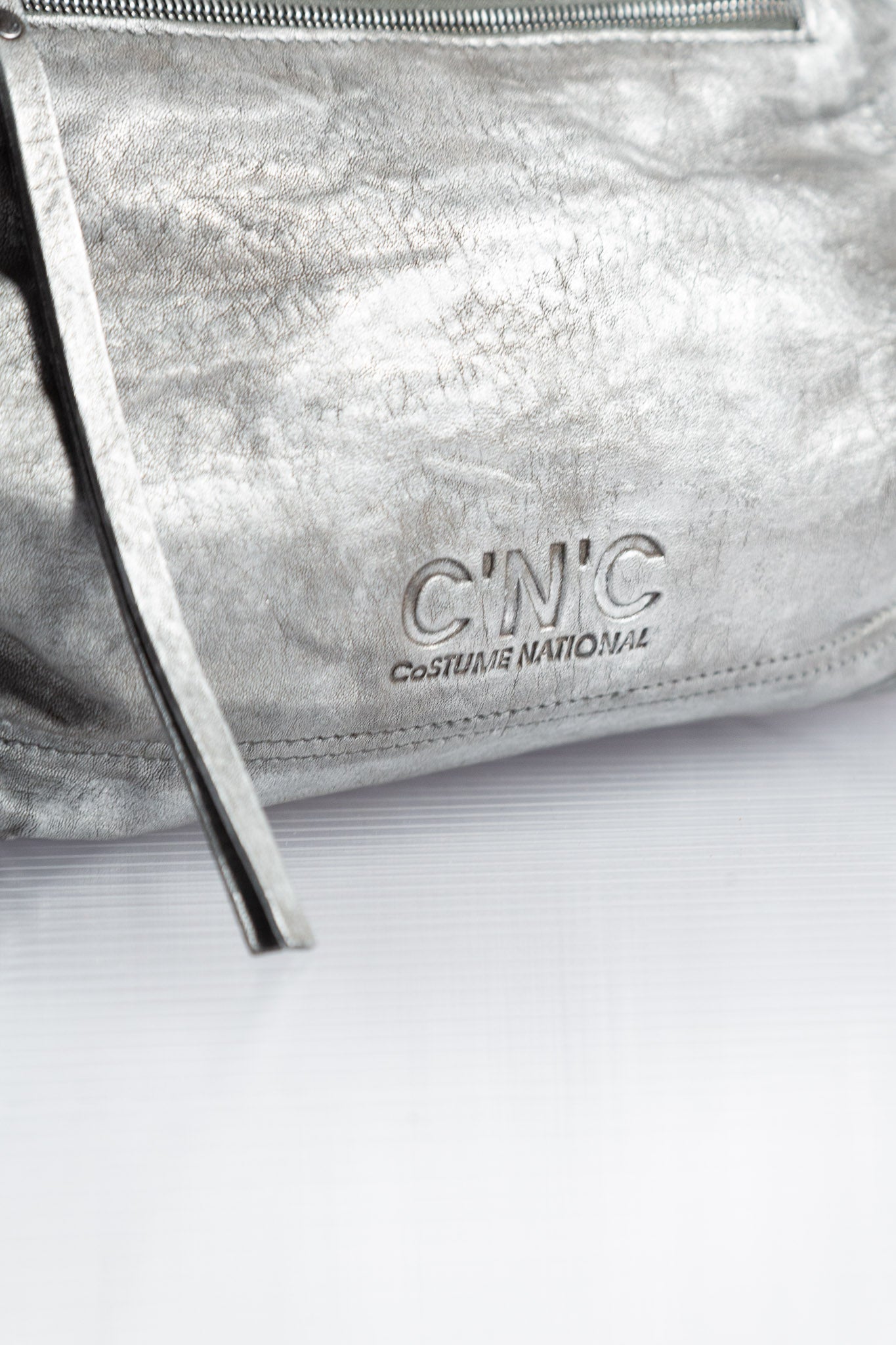 C'N'C' SLOUCHY SILVER LEATHER BAG