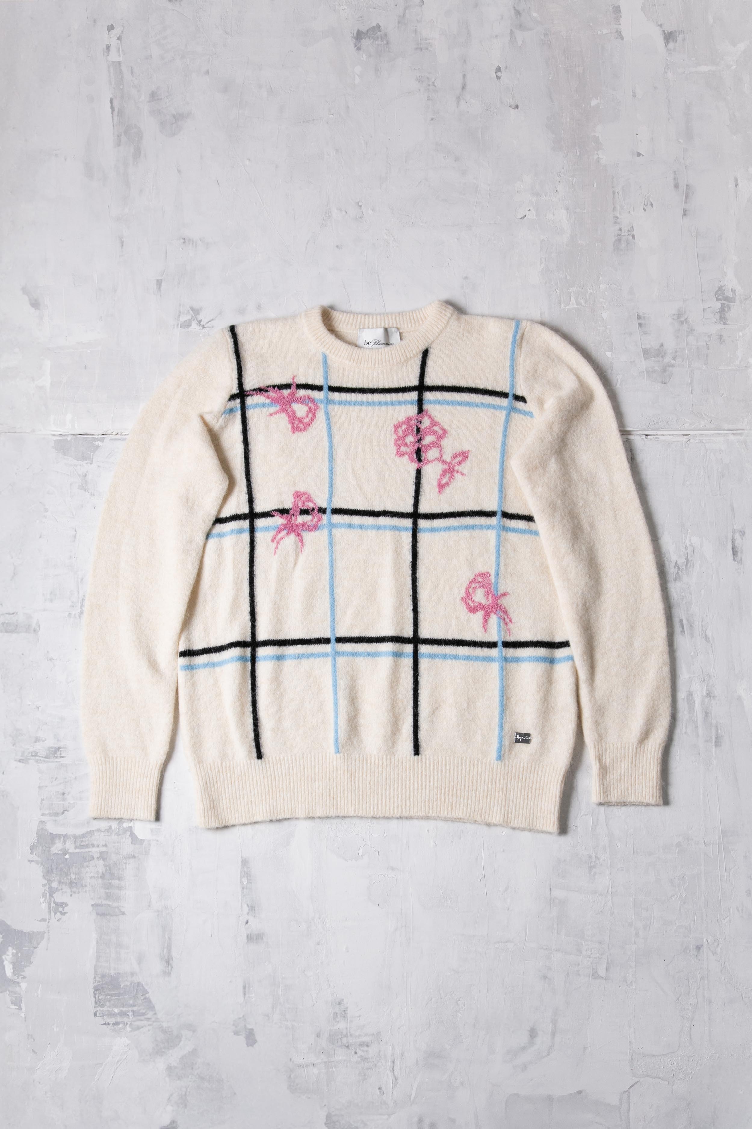 Plaids and Roses Sweater