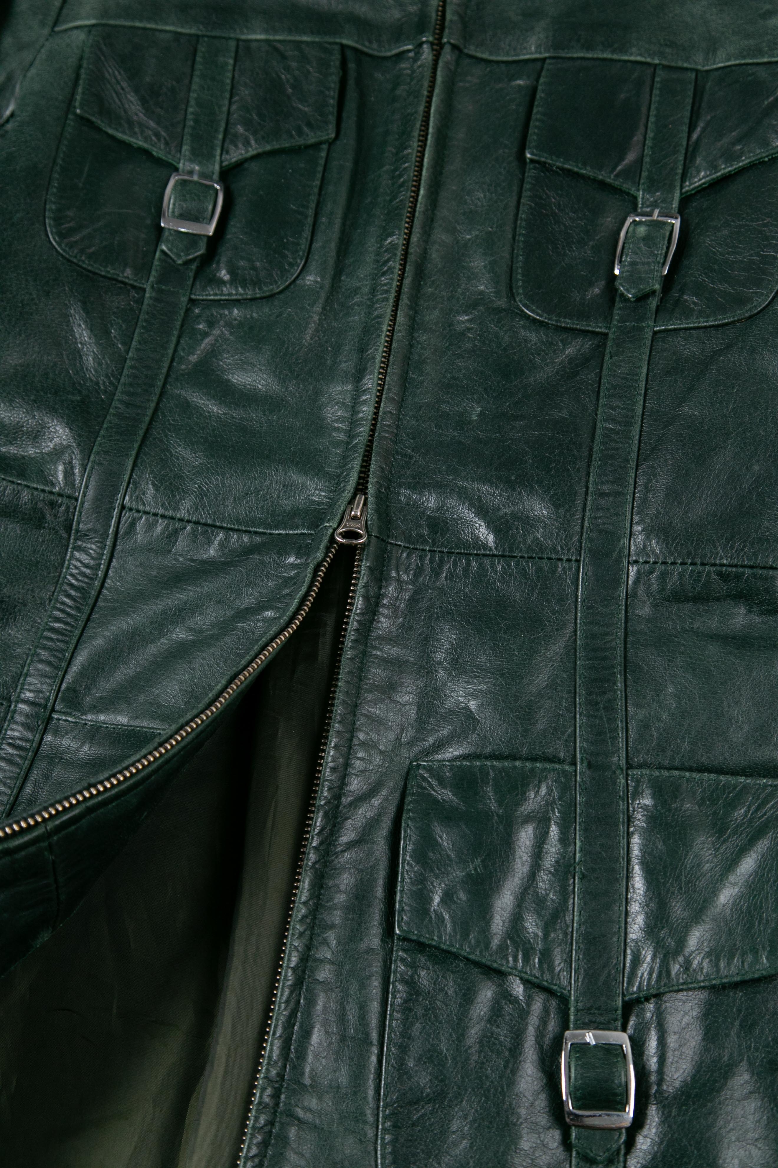 Pockets Moto Leather Jacket