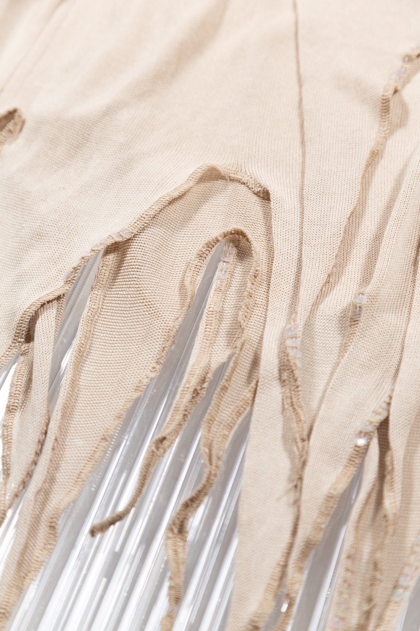 DECONSTUCTED RUFFLES KNIT DRESS