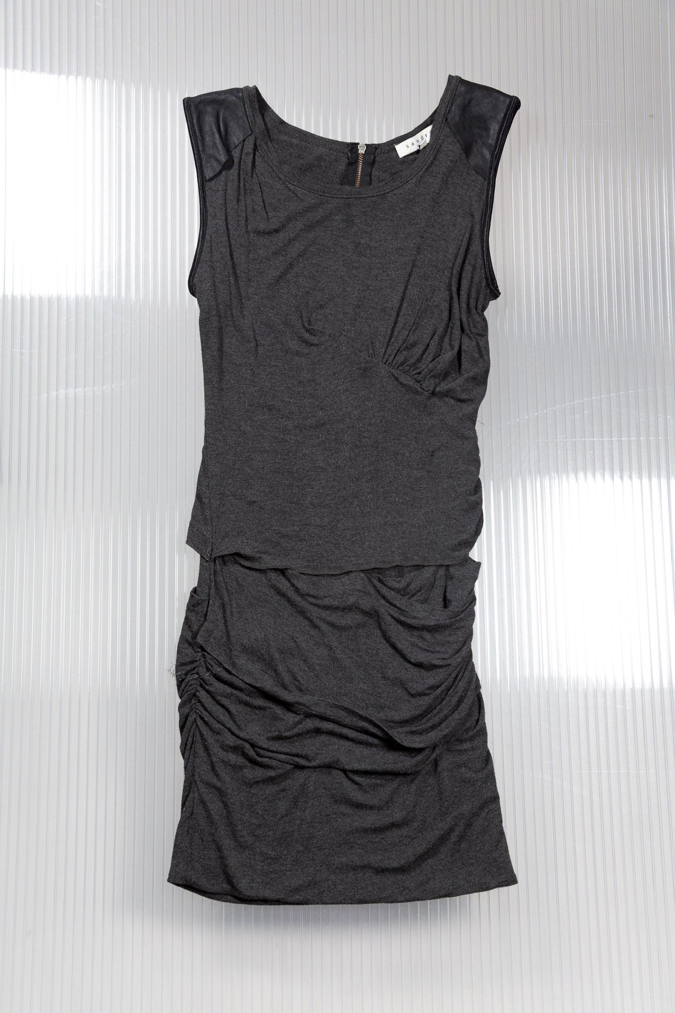DRAPED VISCOSE MINI DRESS
