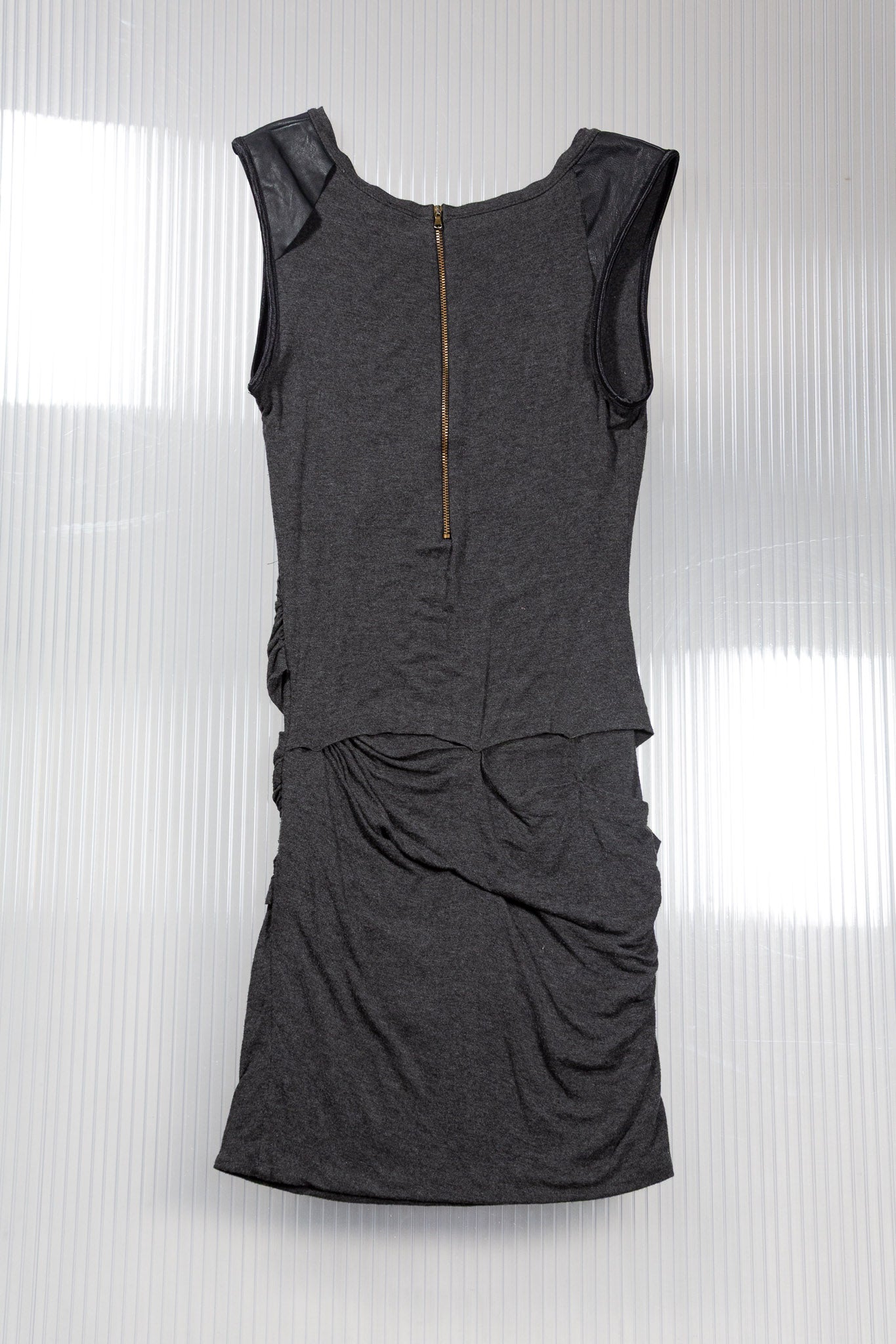 DRAPED VISCOSE MINI DRESS