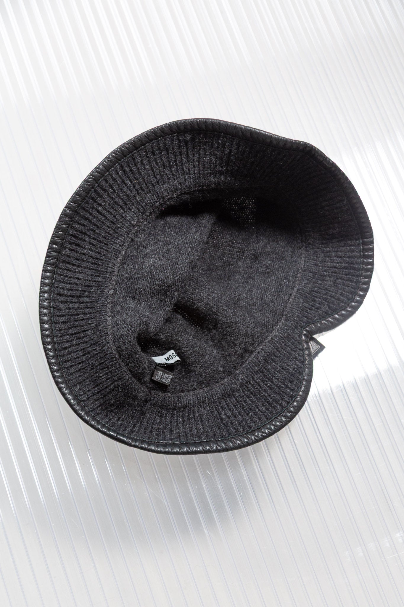MOSCHINO GREY 'FUNNY MONEY!' WOOL HAT